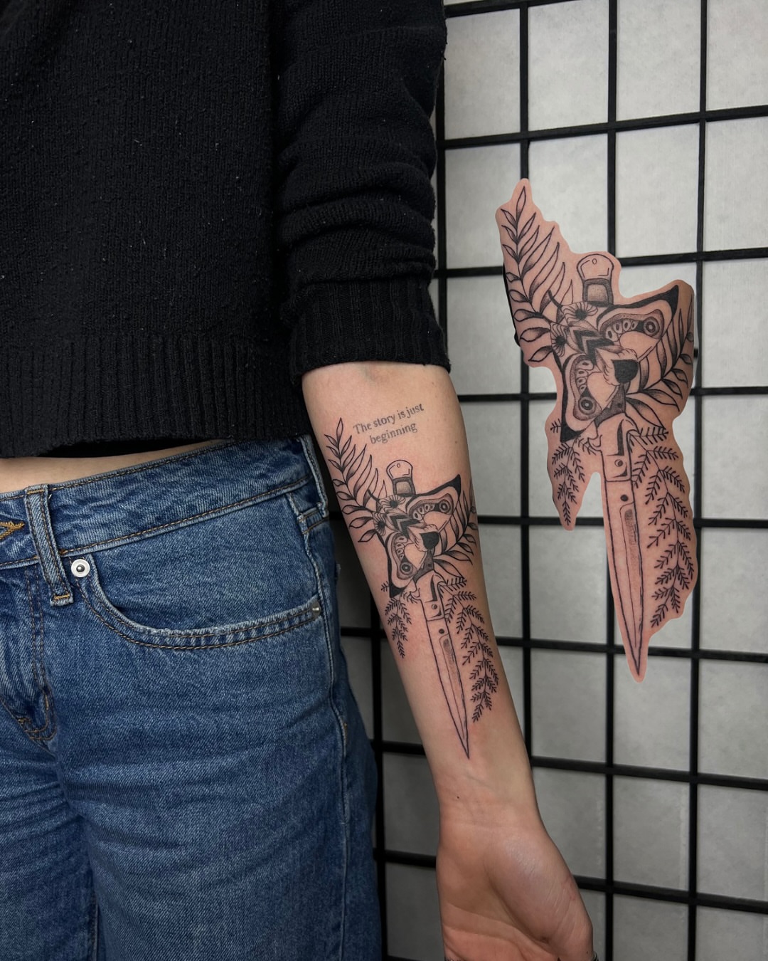 Tattoo by @permanentsticker β black_and_grey