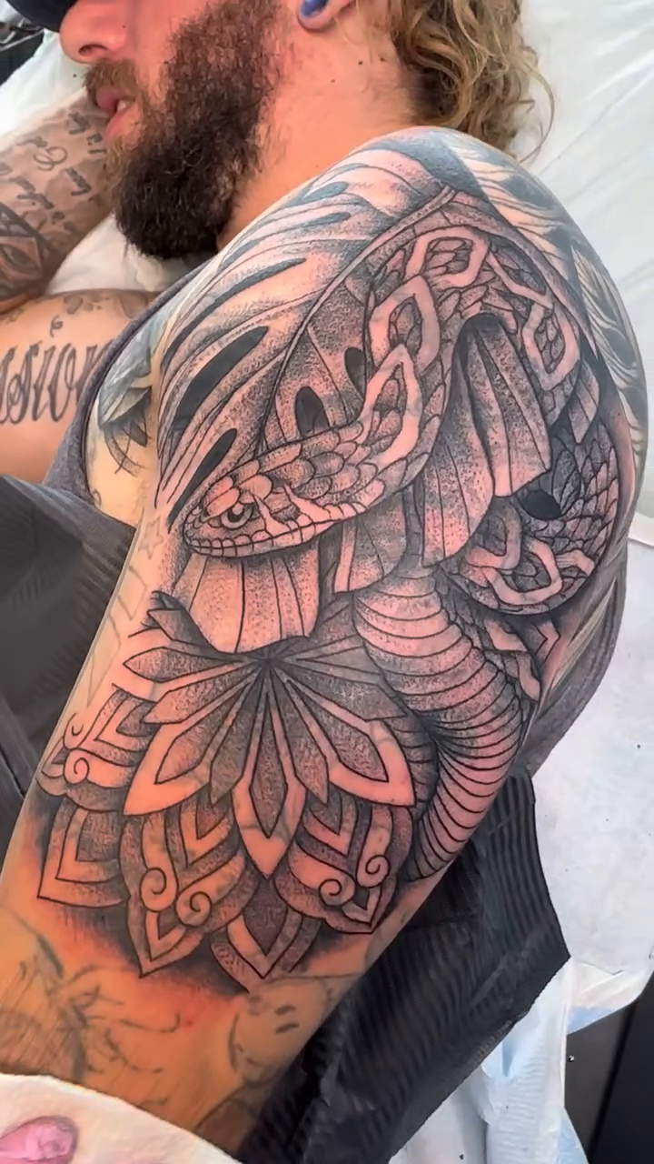 Tattoo by @jameemelvintattoos — black_and_grey, realism