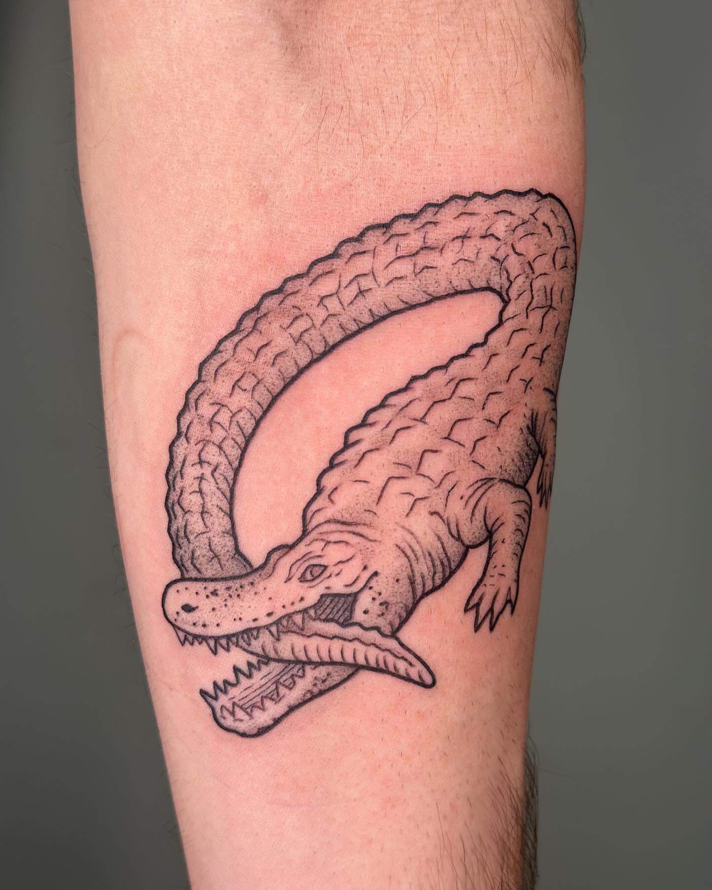 Tattoo by @hunterdoestattoos β black_and_grey