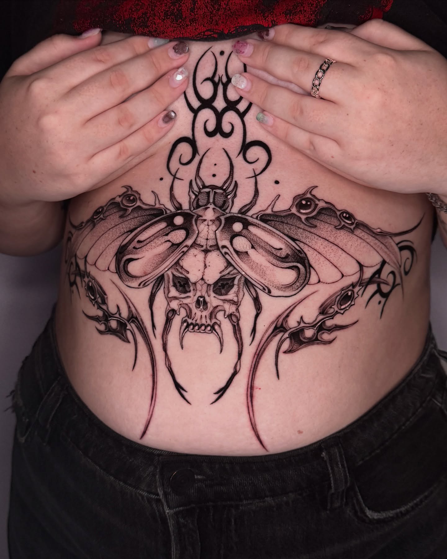 Tattoo by @ellafromhella — black_and_grey, tribal