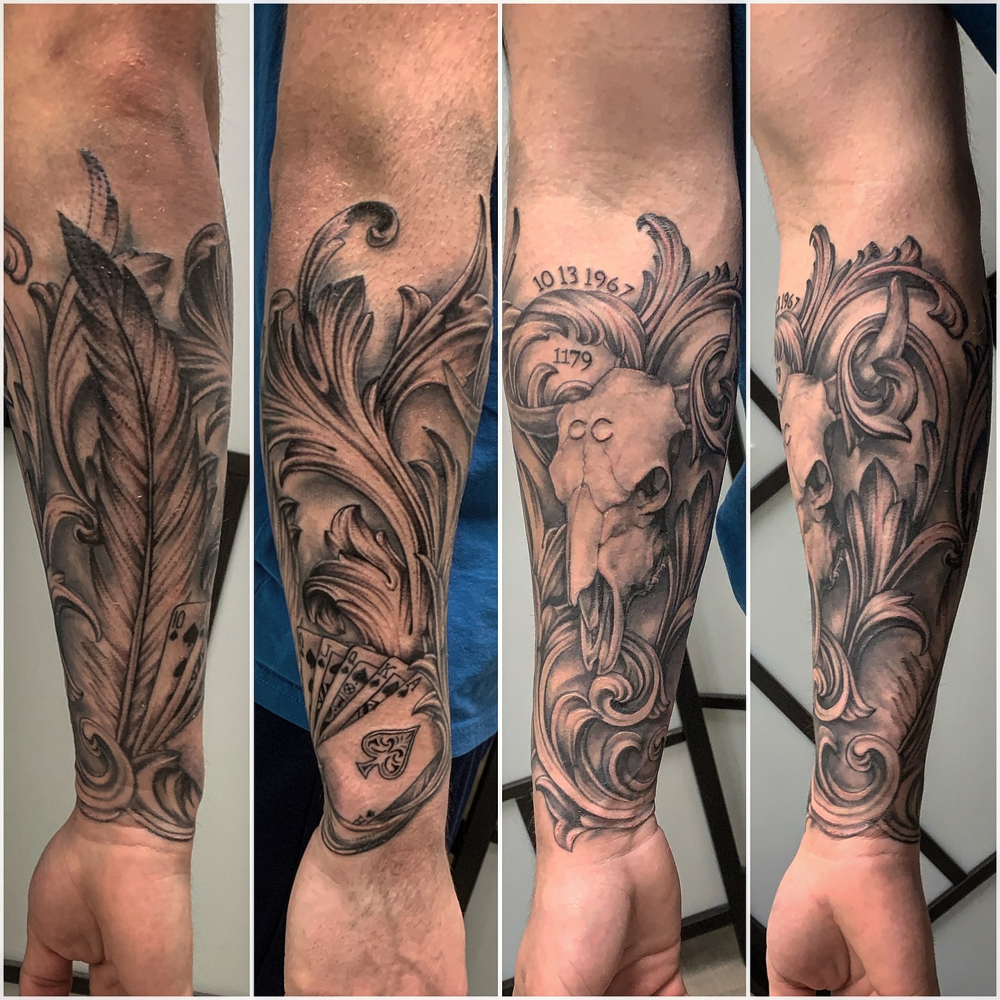 Tattoo by @macplanttattoos — black_and_grey, realism