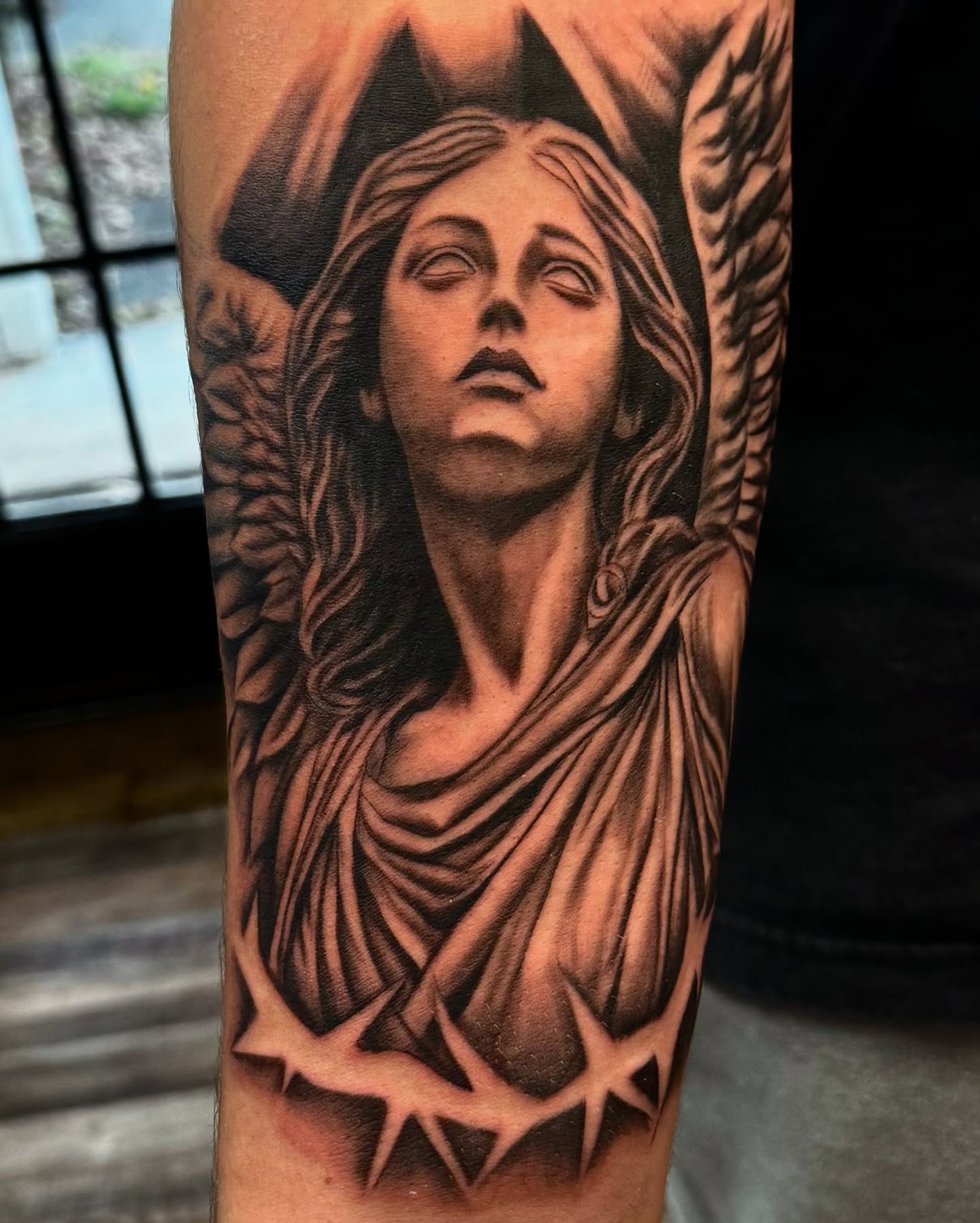 Tattoo by @caleb_moul — realism, black_and_grey