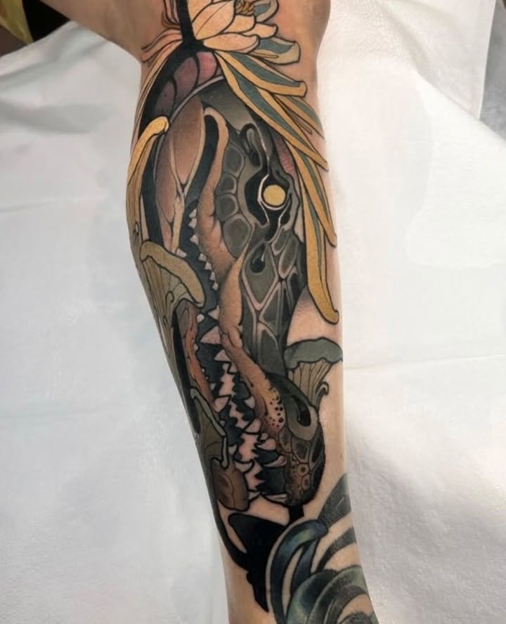 Tattoo by @ulyss_blair — japanese_irezumi, dotwork
