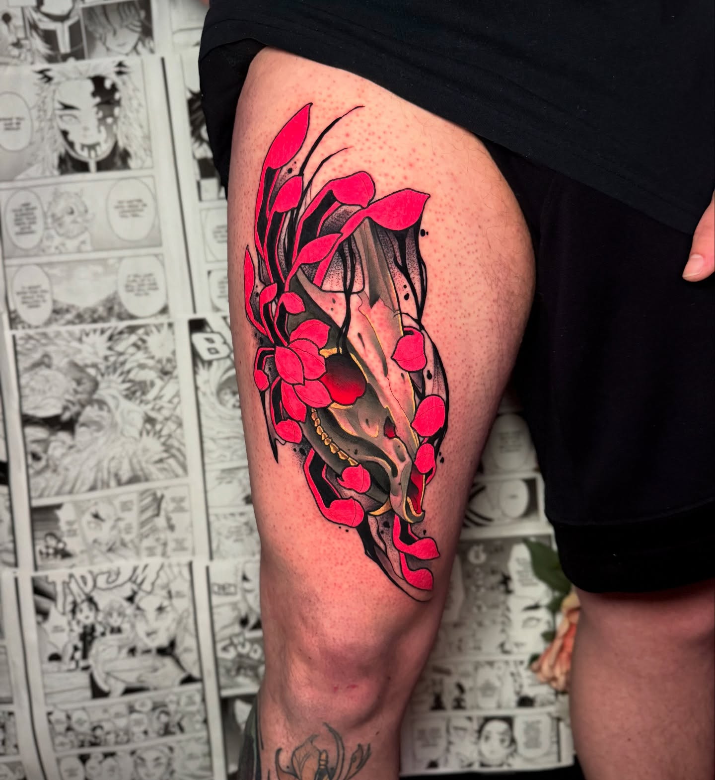 Tattoo by @shortyadtrtattoos β japanese_irezumi, dotwork