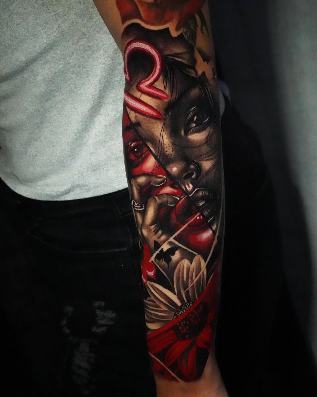 Realism tattoo on the forearm by Miles Johnson