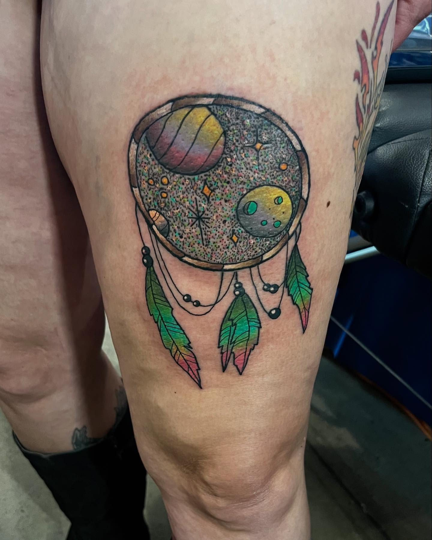 Tattoo by @shadowofjeff — dotwork, geometric