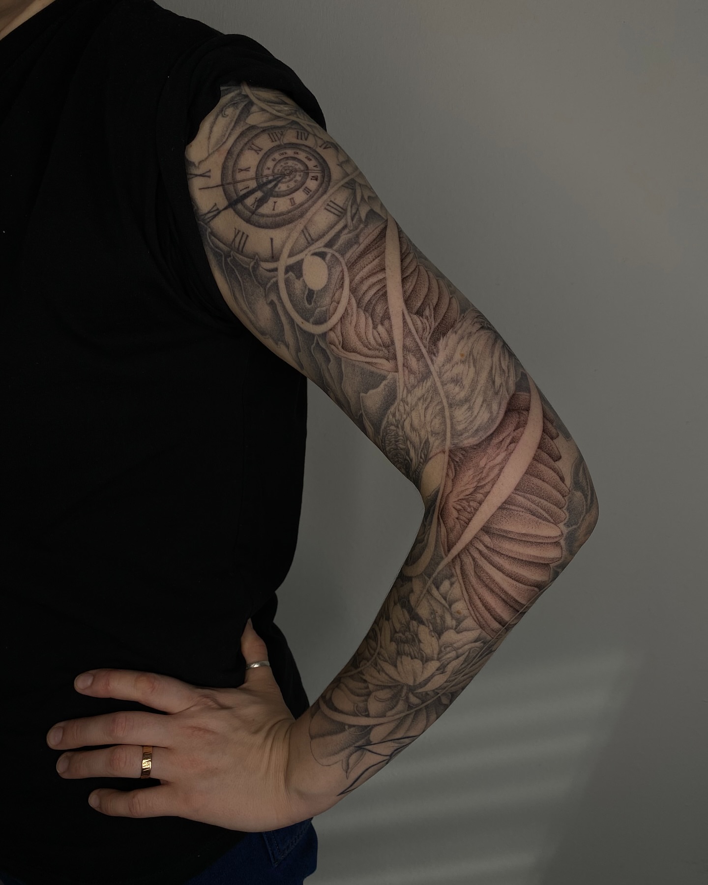 Tattoo by @artemulv — black_and_grey, realism