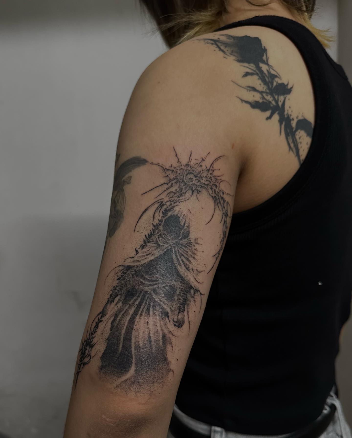 Tattoo by @blacklagoon___ — black_and_grey, realism