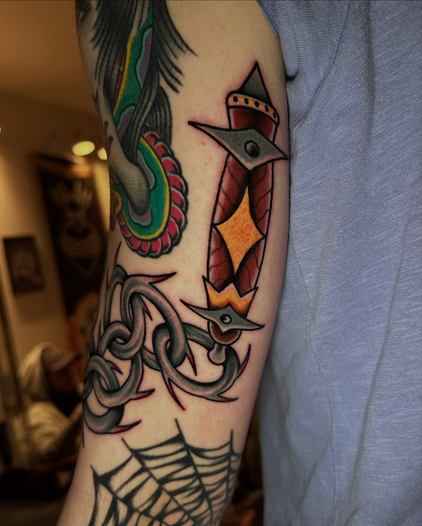 Tattoo by @selimstein — american_traditional, geometric