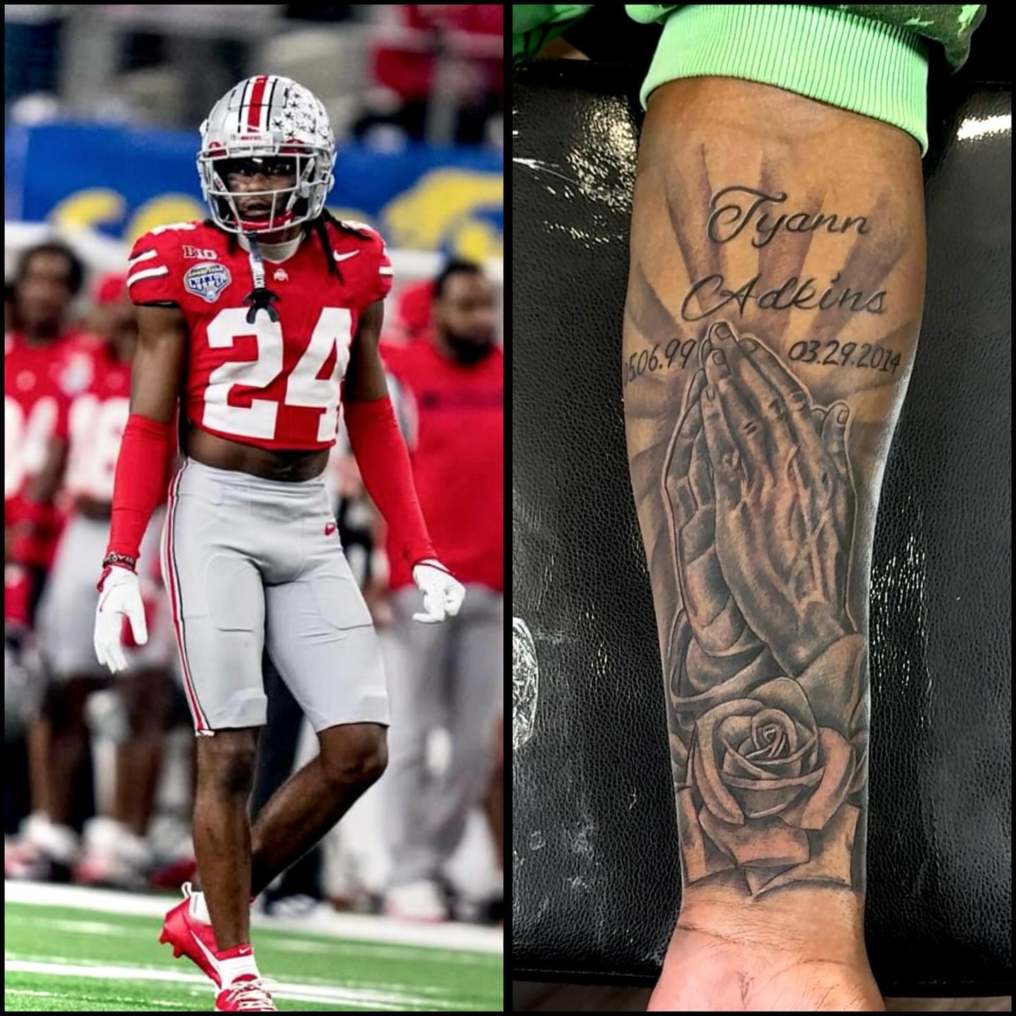 Praying hands and rose realism tattoo on the forearm by Tatt2T (T King)