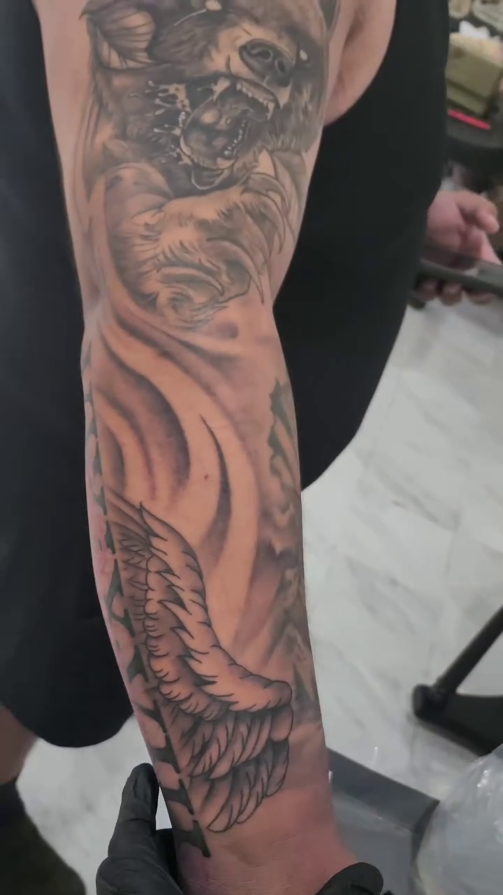 Tattoo by @htx_herc — black_and_grey, realism