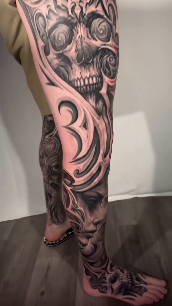Tattoo by @jamesstrickland — dark_realism, black_and_grey