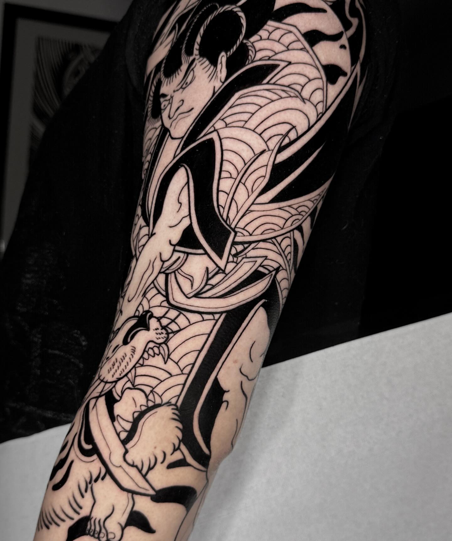 Tattoo by @tivengomez — american_traditional, black_and_grey