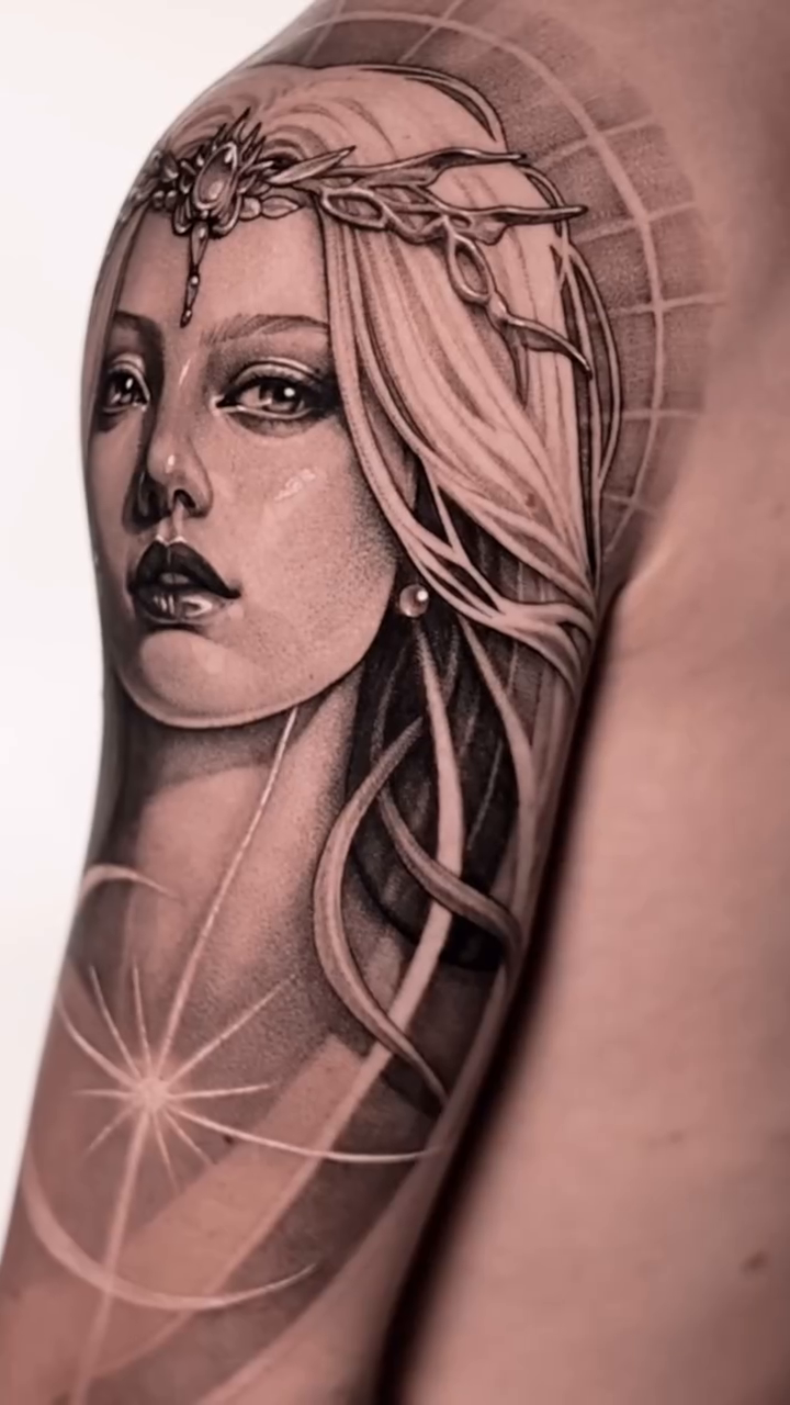 Tattoo by @abcd_tattoo — realism, black_and_grey