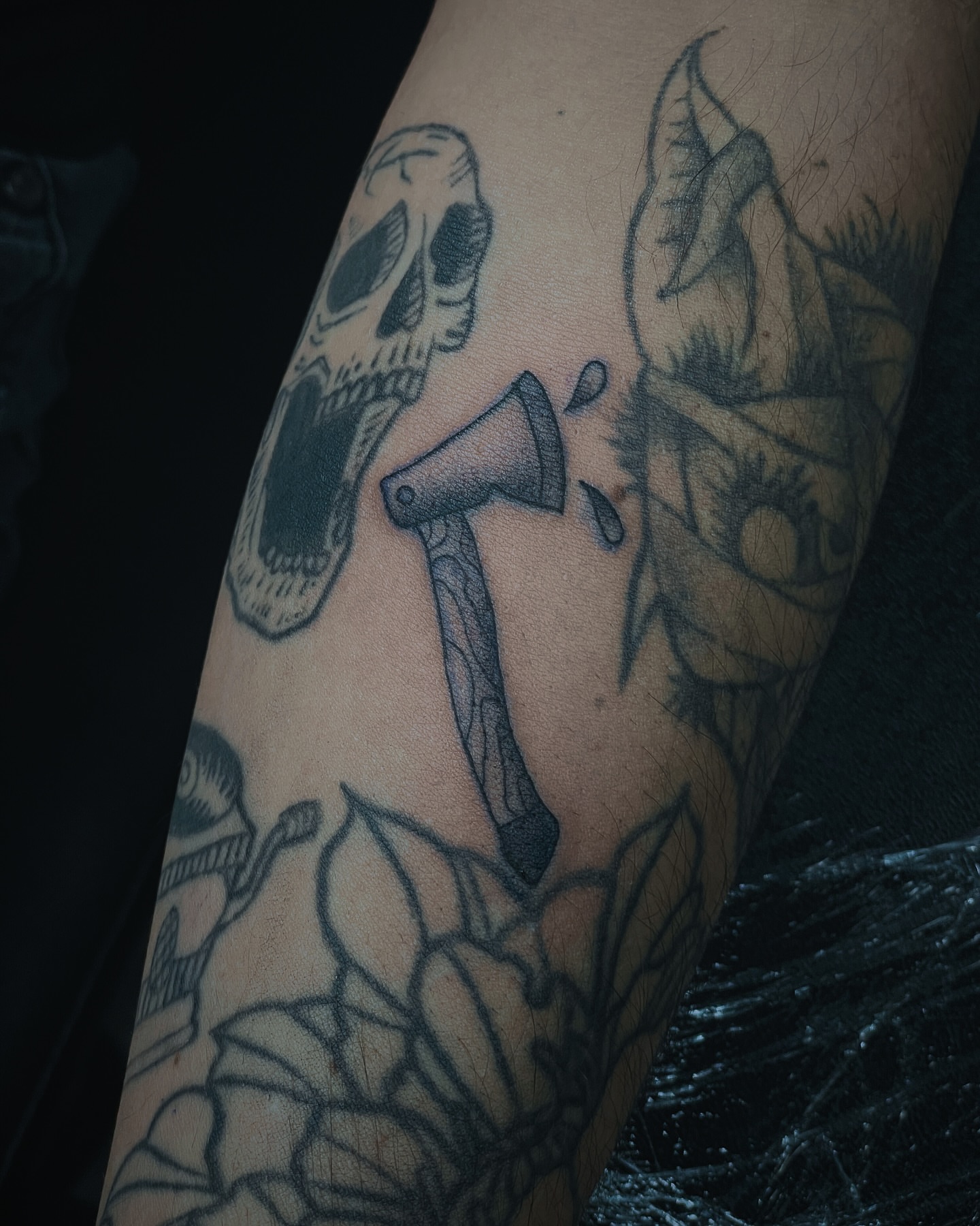 Tattoo by @terrordimensional — black_and_grey