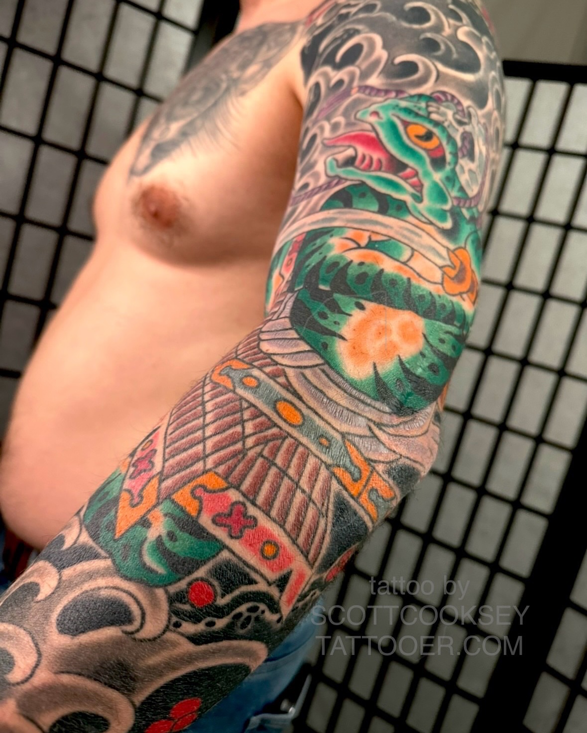 Japanese irezumi japanese irezumi tattoo on the forearm by Scott Allen Cooksey, Plano, Texas