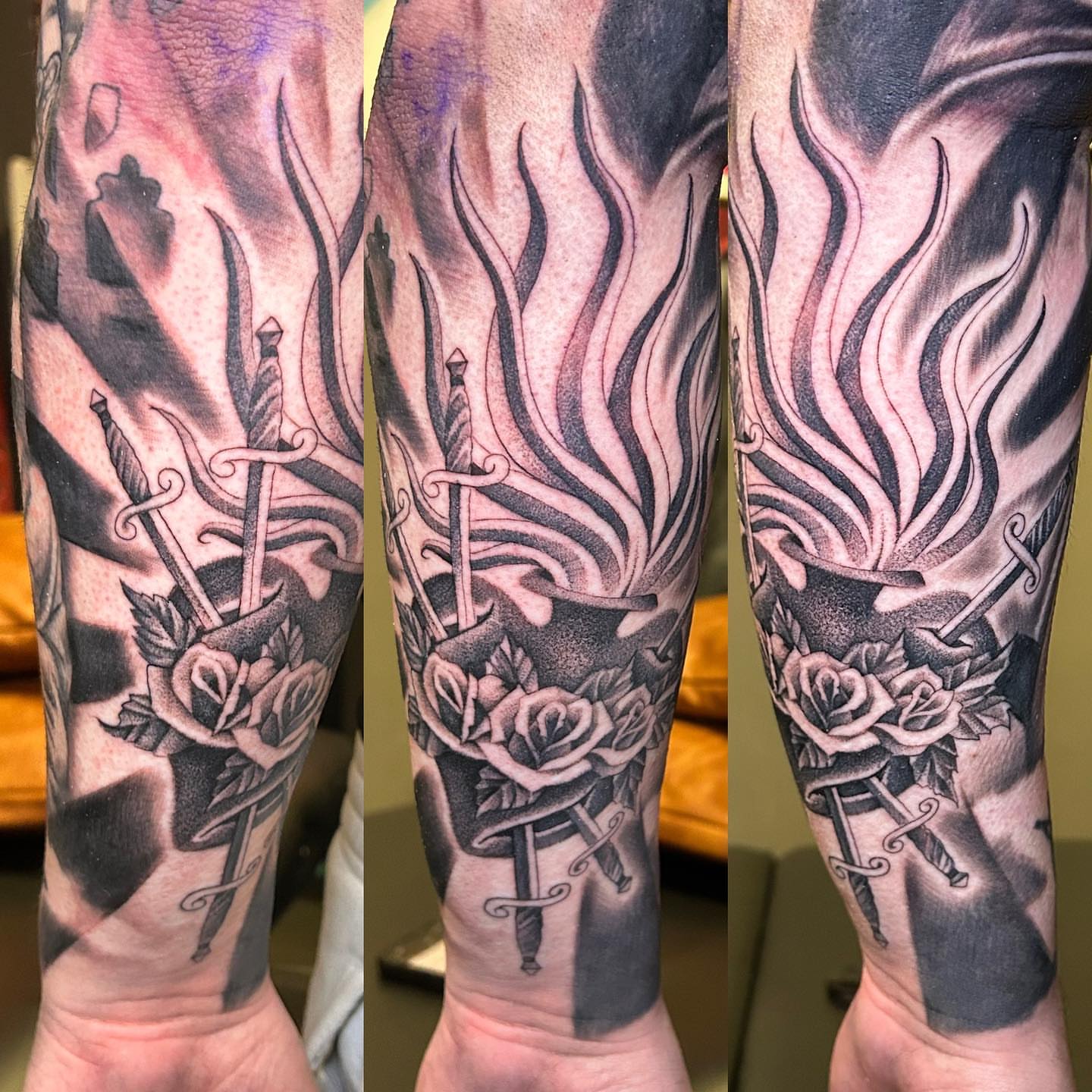 Tattoo by @charlld0 — black_and_grey, realism