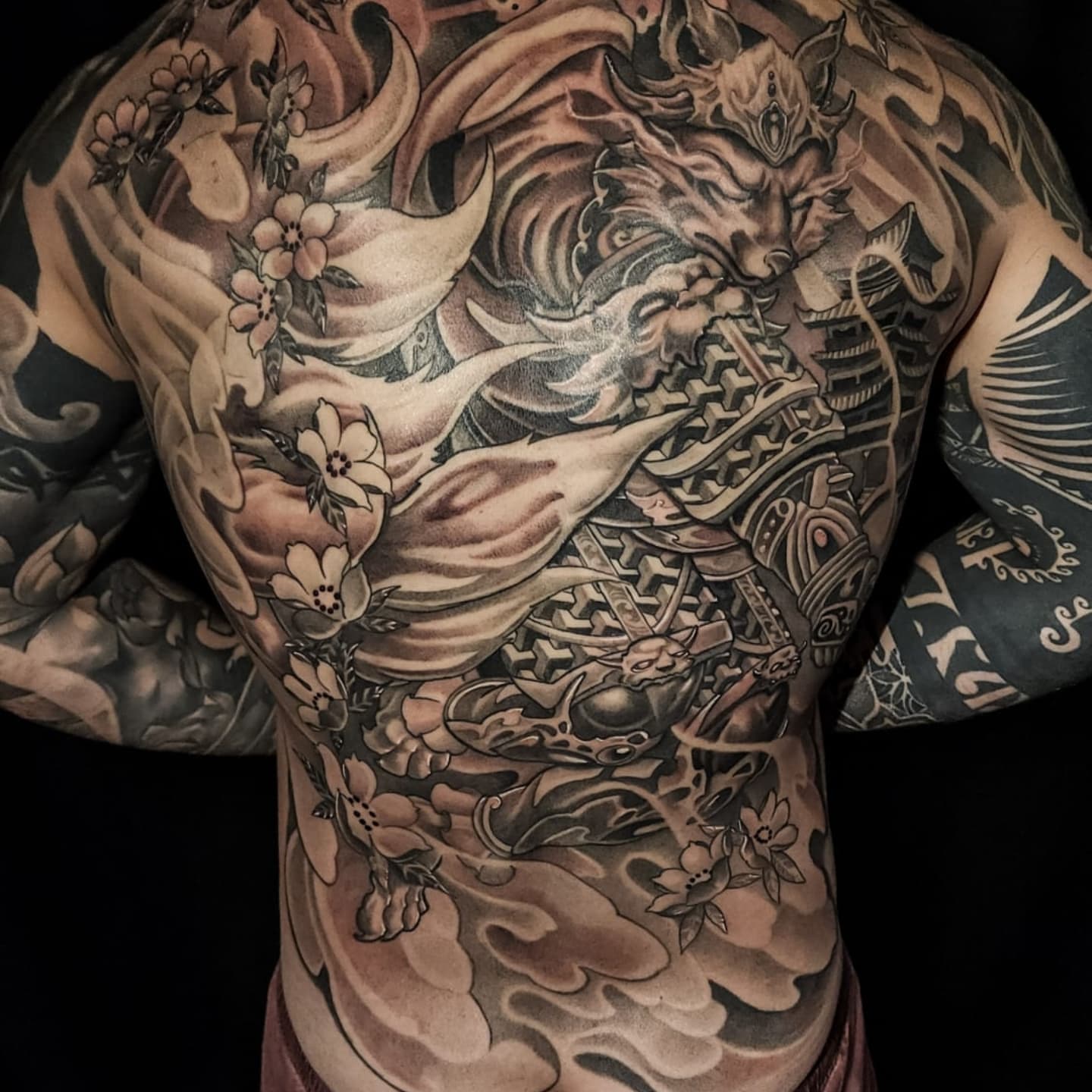 Tattoo by @artofsteve — japanese_irezumi, black_and_grey