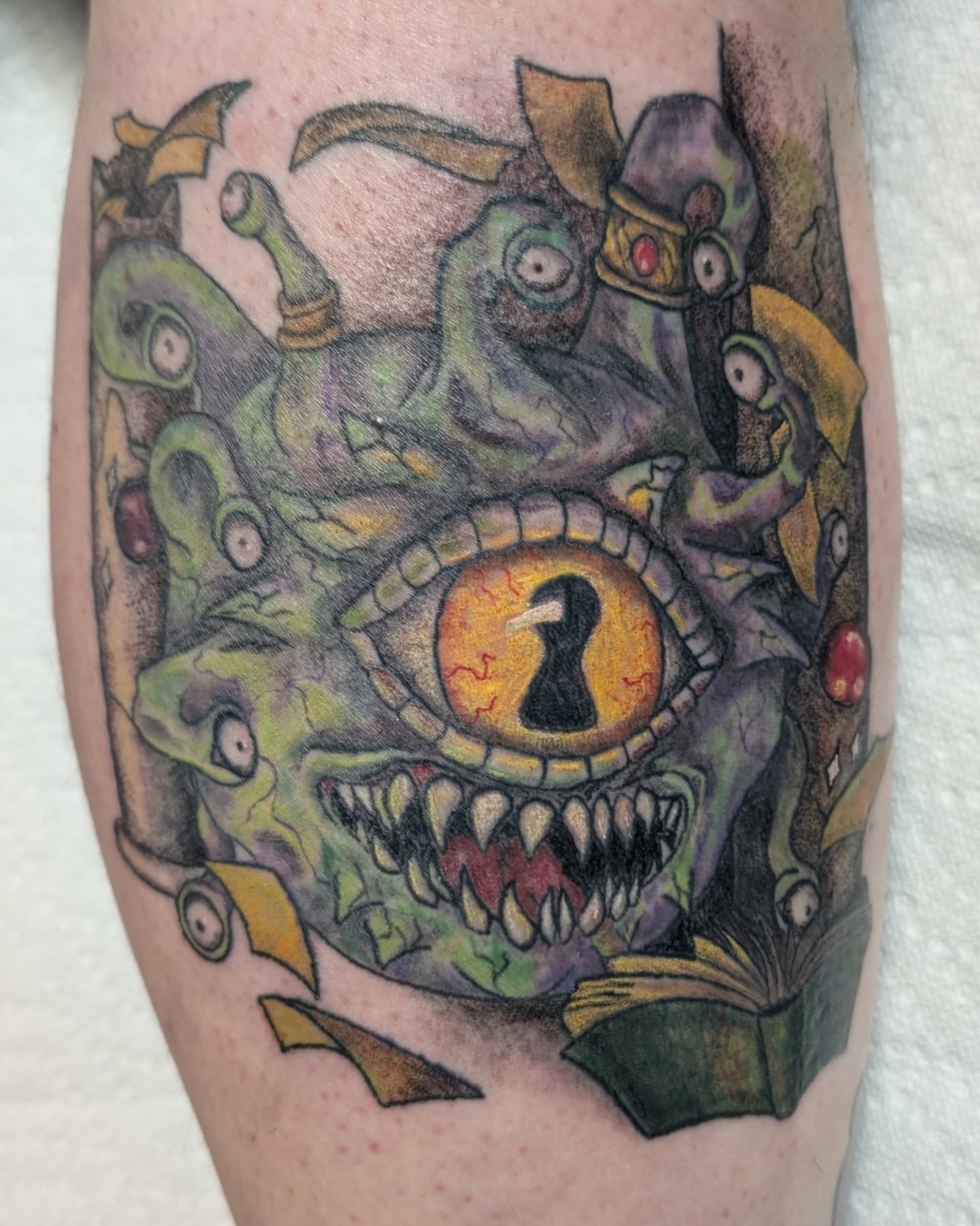 Tattoo by @druidloutattoo — dotwork, surrealism