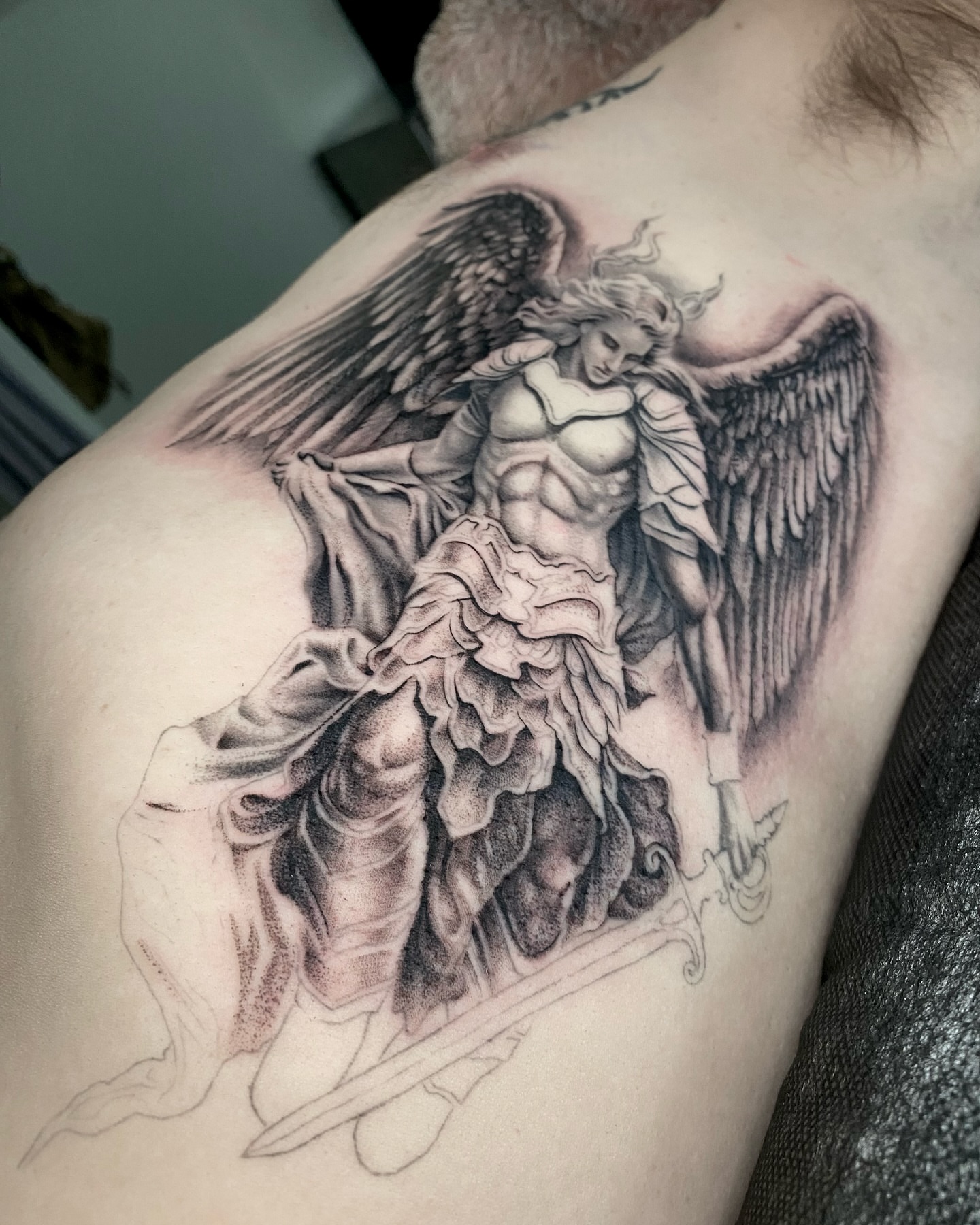 Tattoo by @thegood.d.artworks — black_and_grey, realism