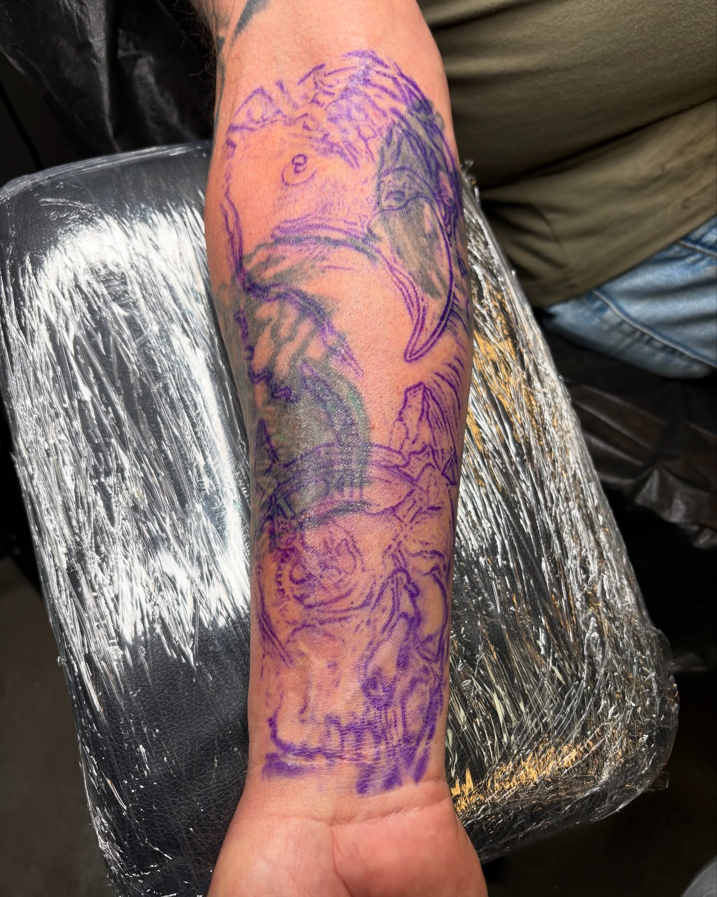 Demon neo-traditional tattoo on the forearm by ππππππ