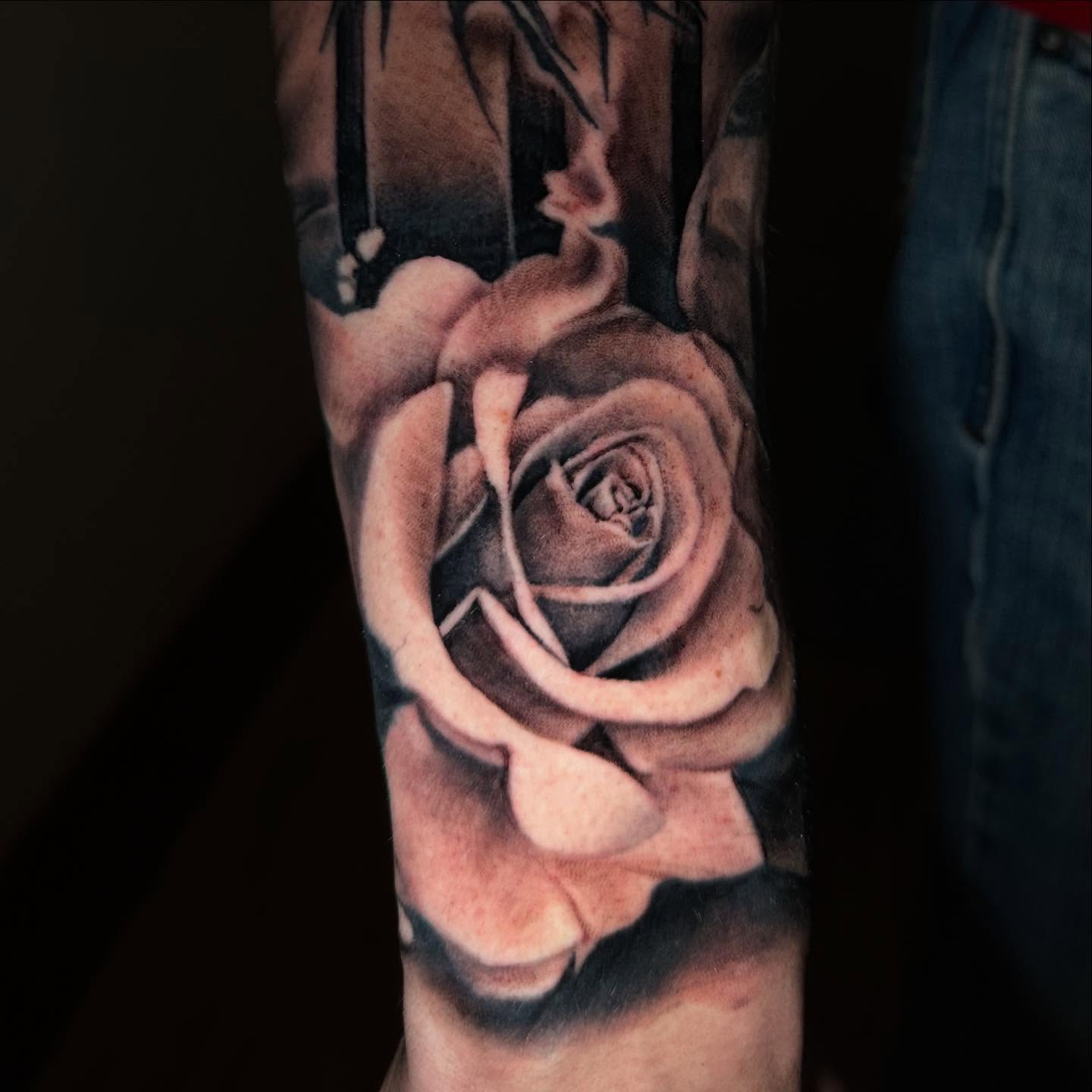 Tattoo by @chrisdoyletattoos — realism, black_and_grey