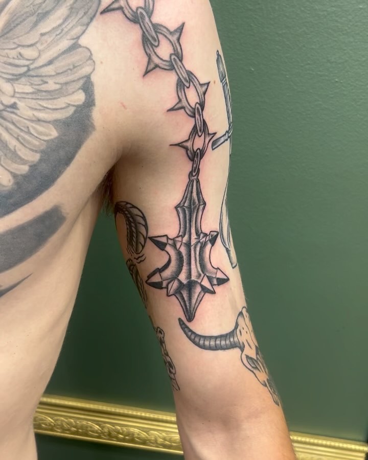 Tattoo by @emmysartemporium — black_and_grey