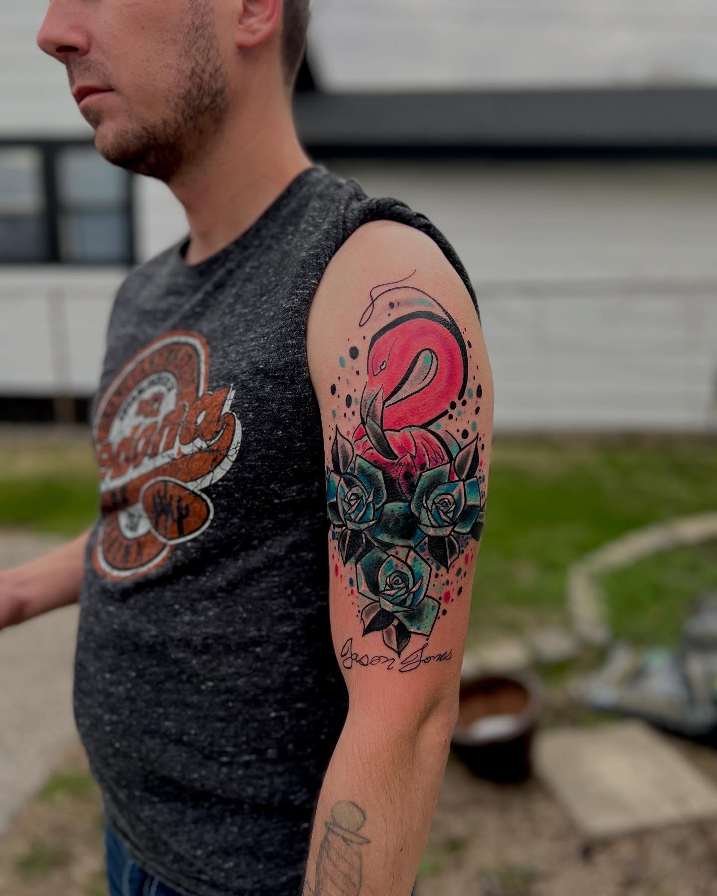 Tattoo by @andrewwatkinstattoos — dotwork