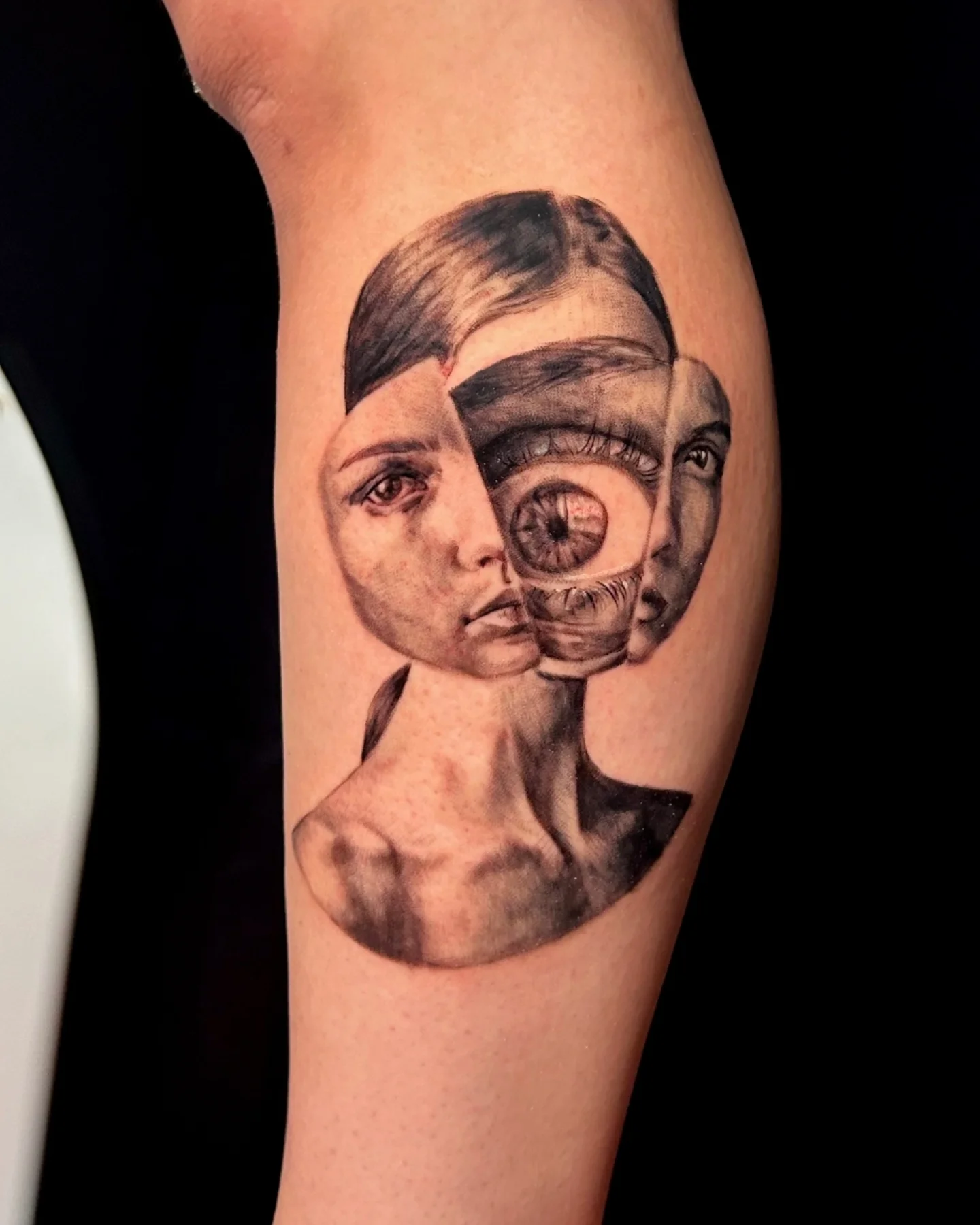 Tattoo by @the.jujueffect — black_and_grey, realism