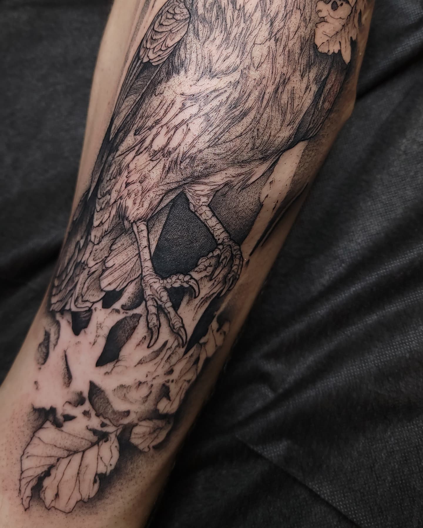 Tattoo by @gargeist — black_and_grey, realism