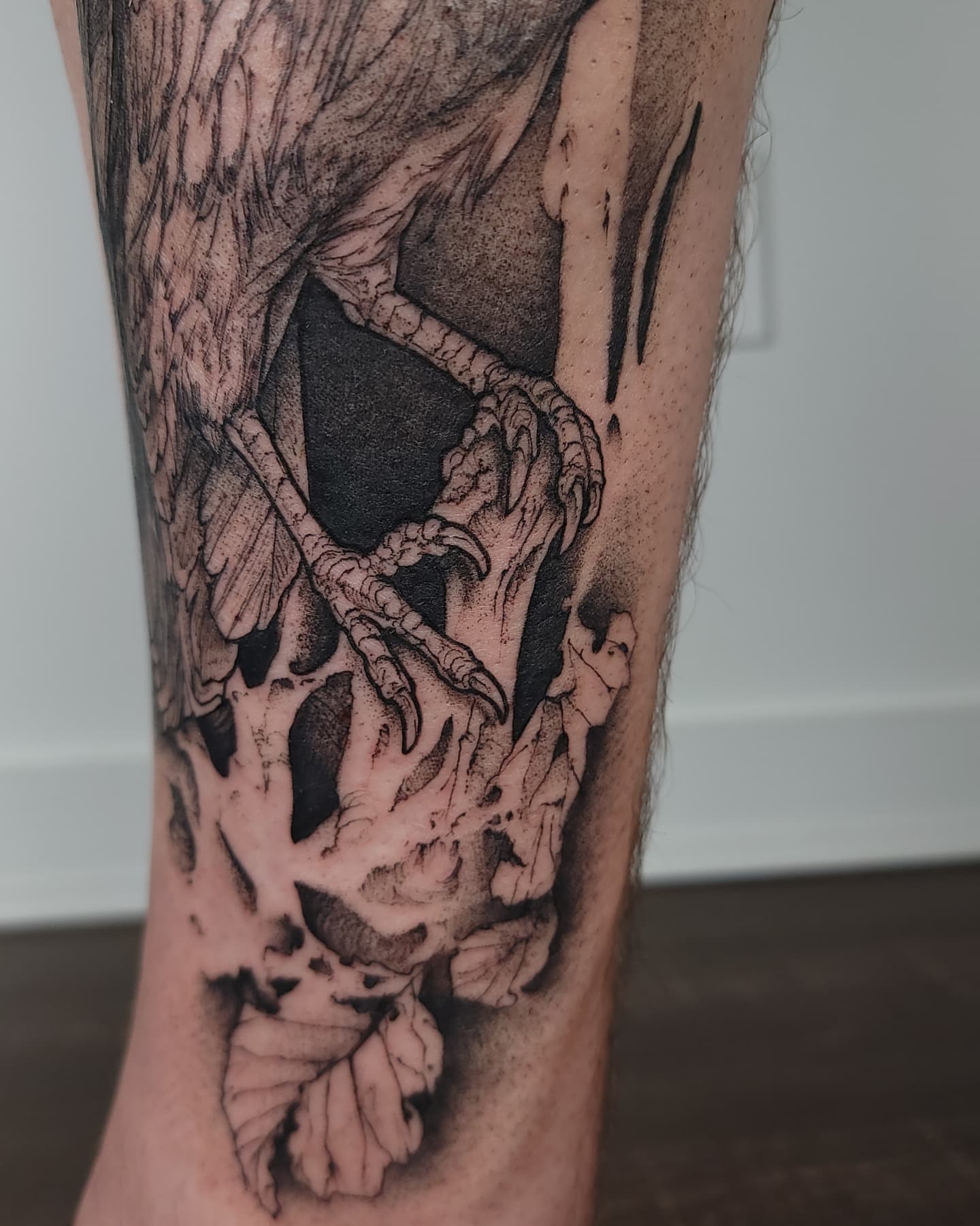 Tattoo by @gargeist — black_and_grey, realism