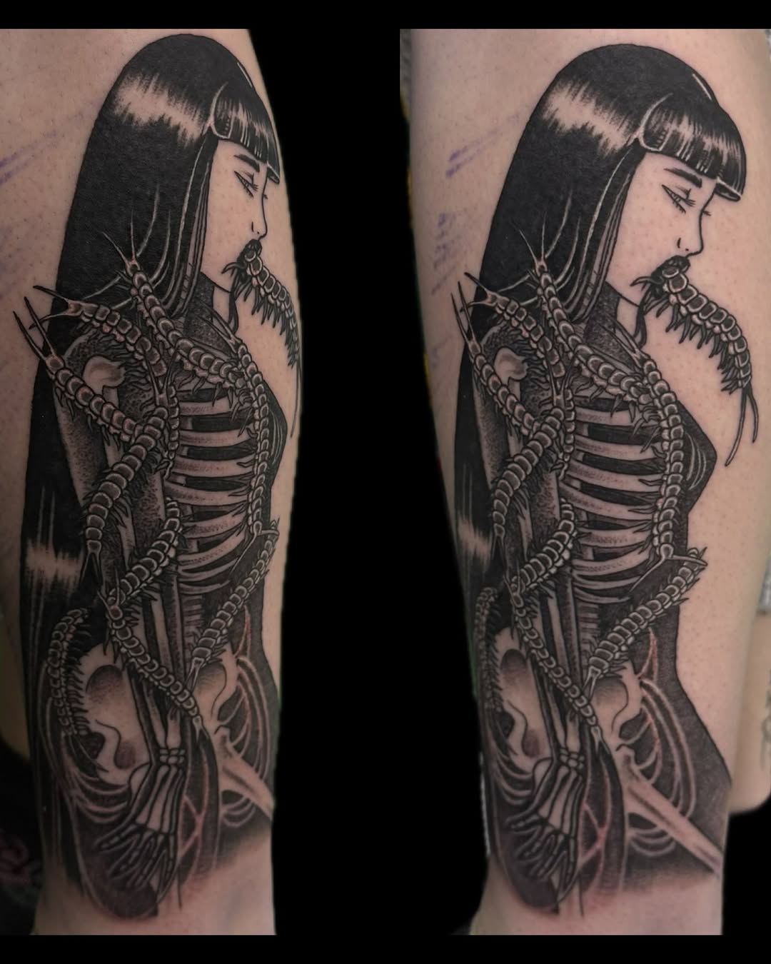 Tattoo by @evamohrman — dark_realism, blackwork
