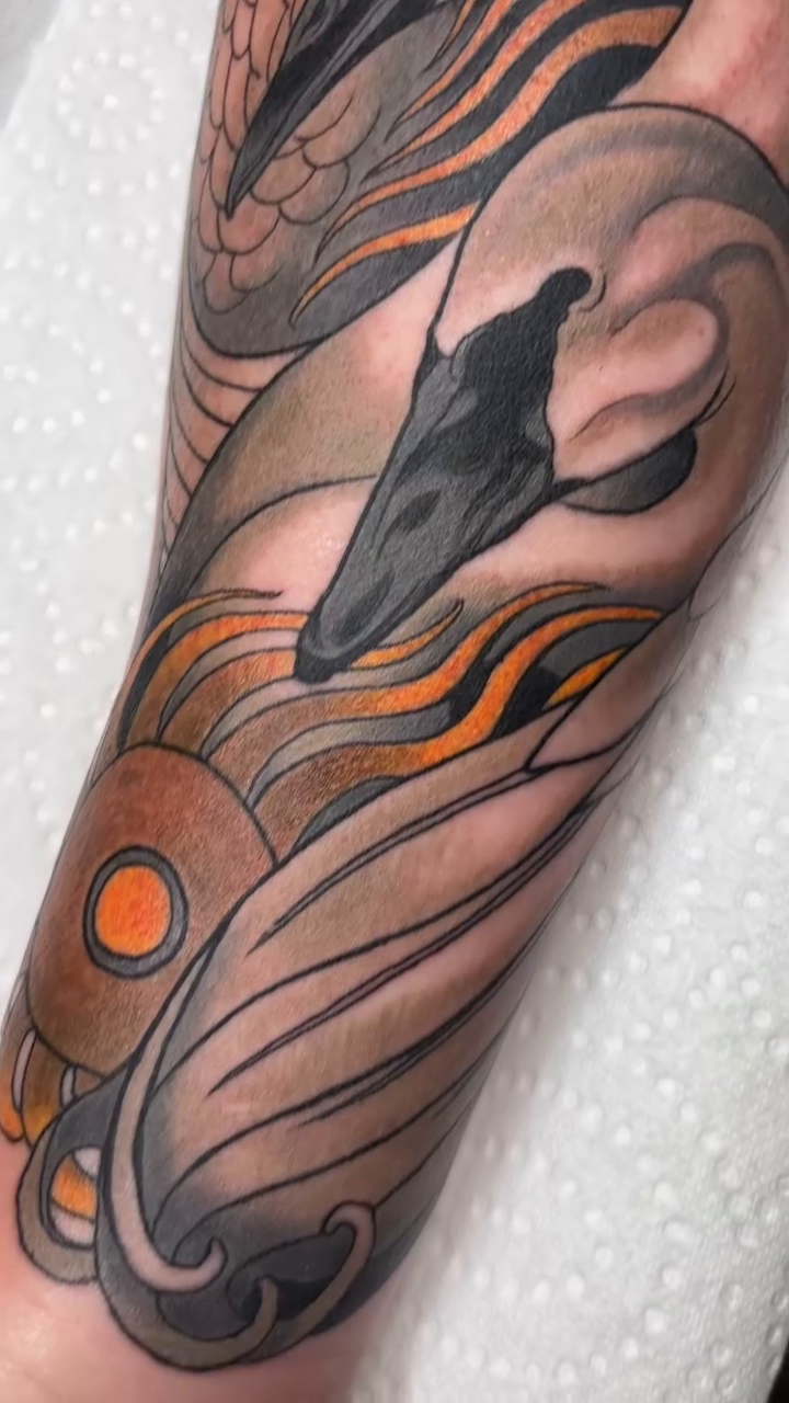 Tattoo by @aarontattooist — black_and_grey, realism