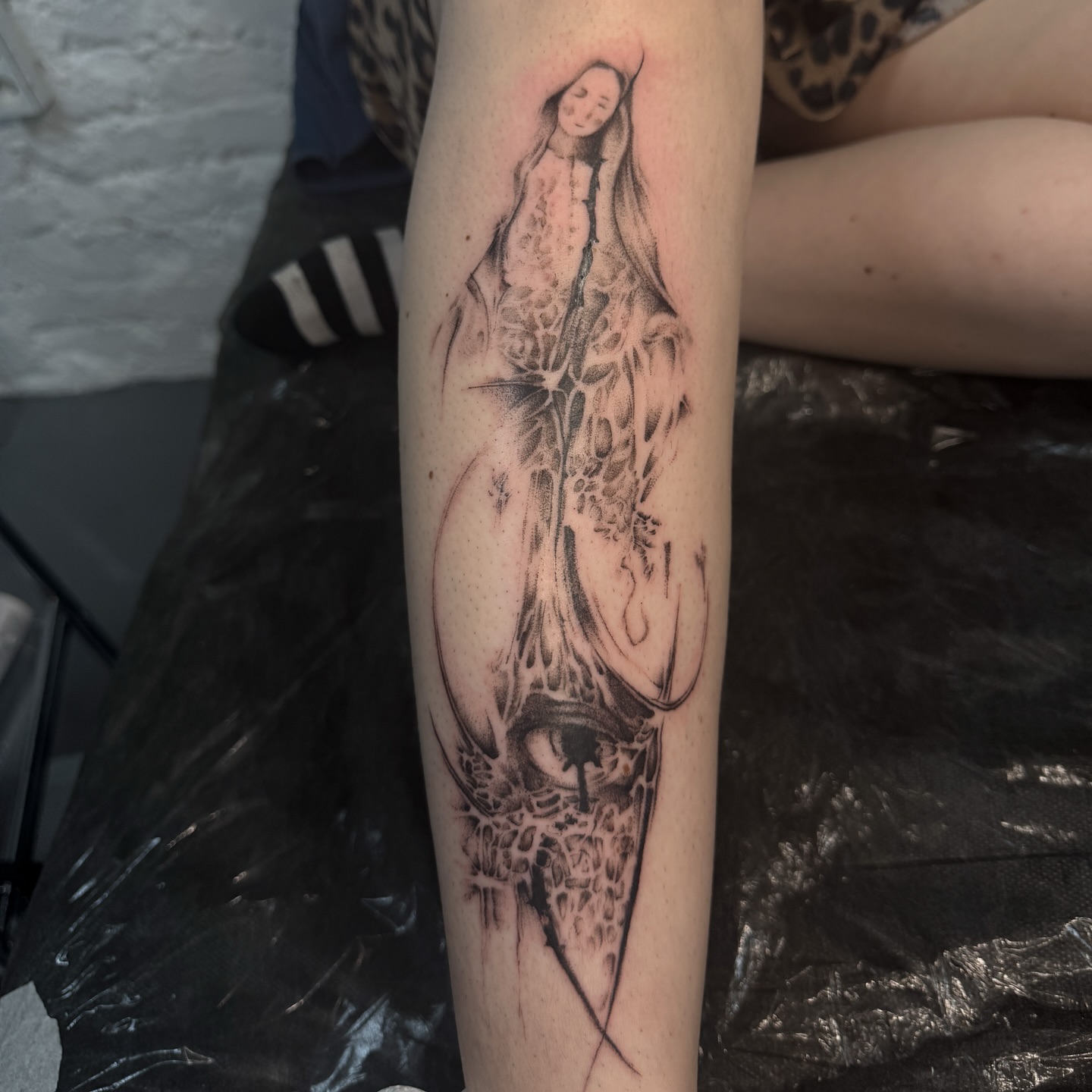 Tattoo by @web4tt — black_and_grey, realism