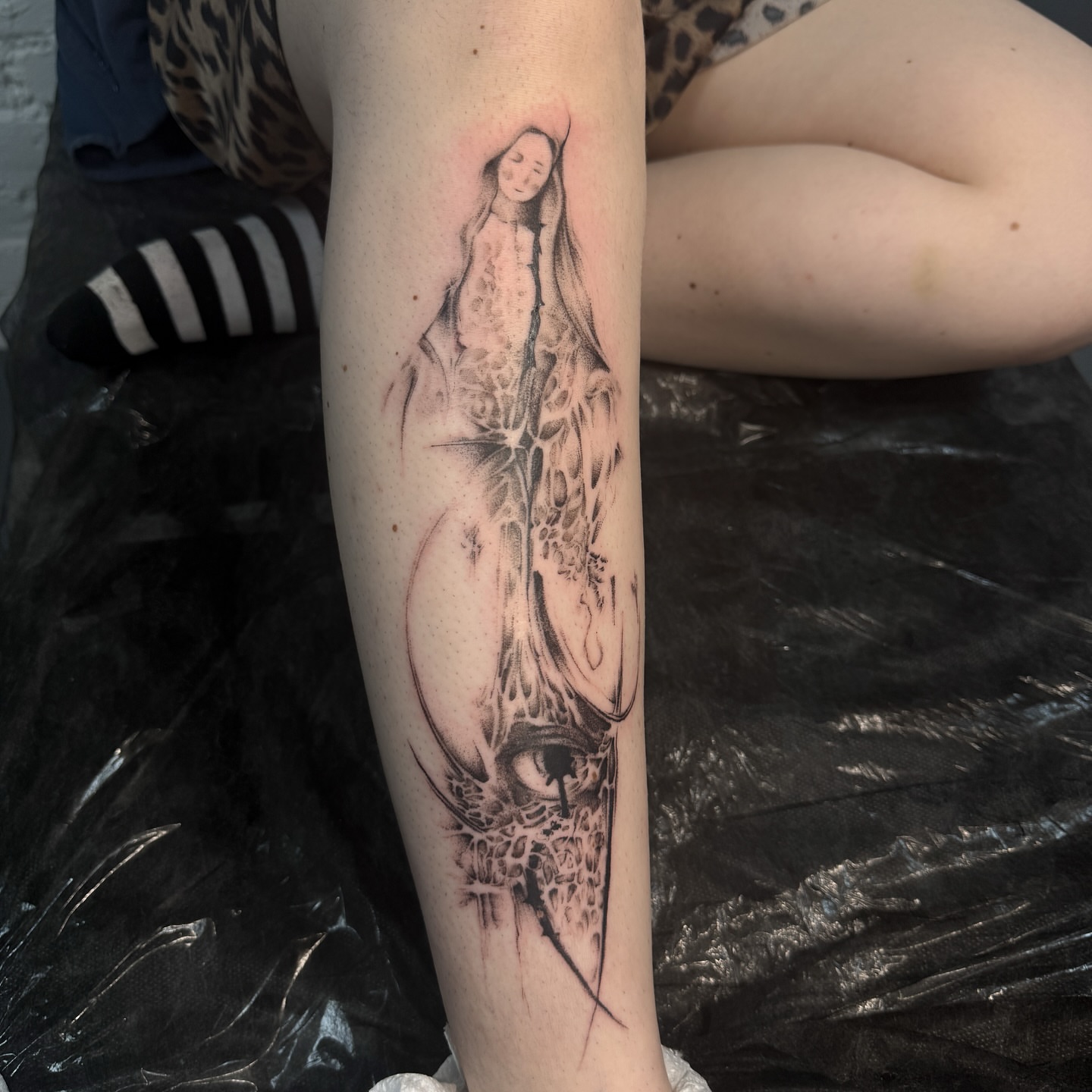 Tattoo by @web4tt — black_and_grey, realism