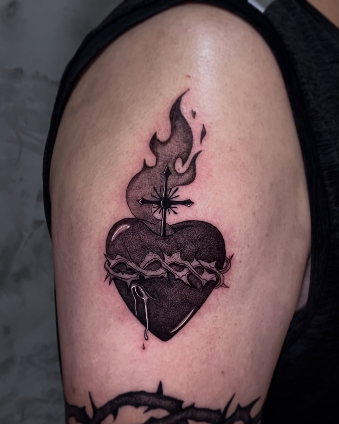 Tattoo by @azevtattoo β black_and_grey, dark_realism