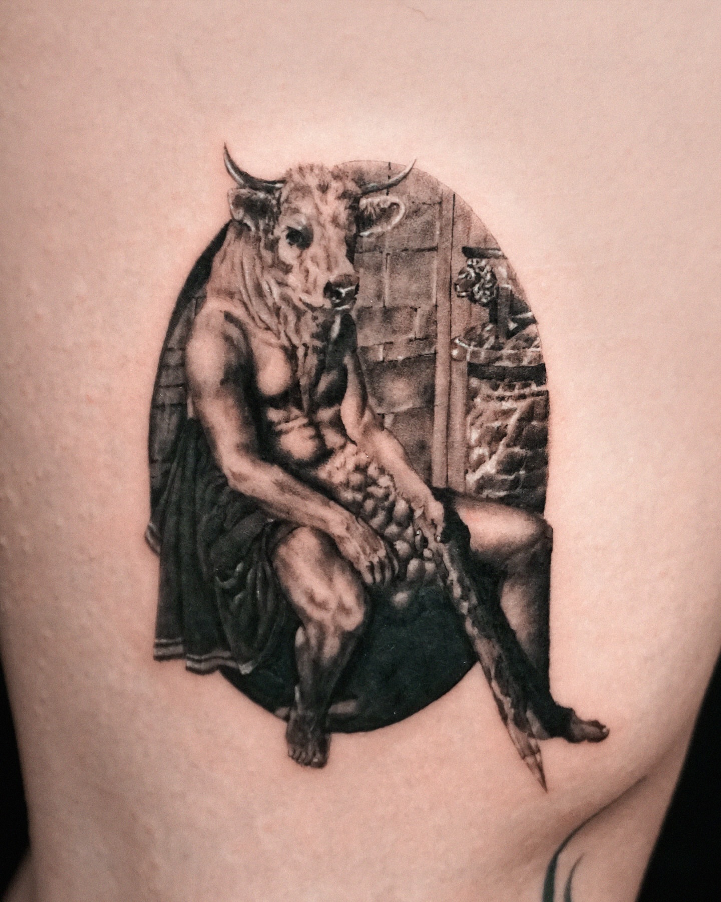 Tattoo by @kallo_tt — realism, black_and_grey