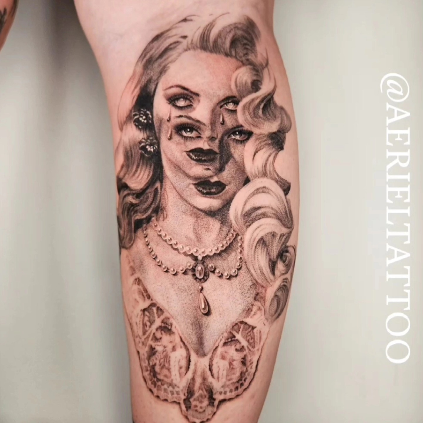 Woman realism tattoo on the forearm by Dallas Tattoo artist