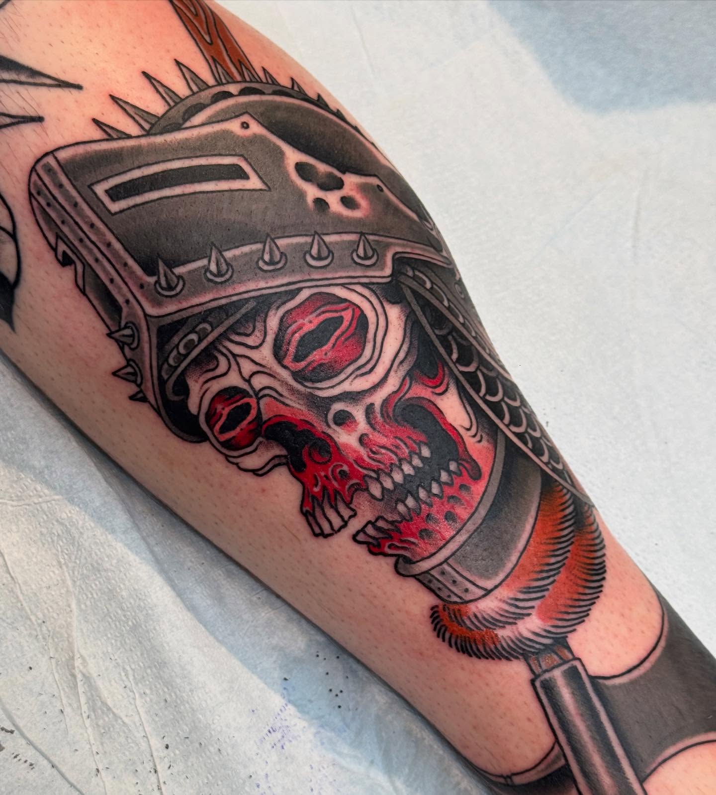 Tattoo by @dereknoble36 — american_traditional, dark_realism