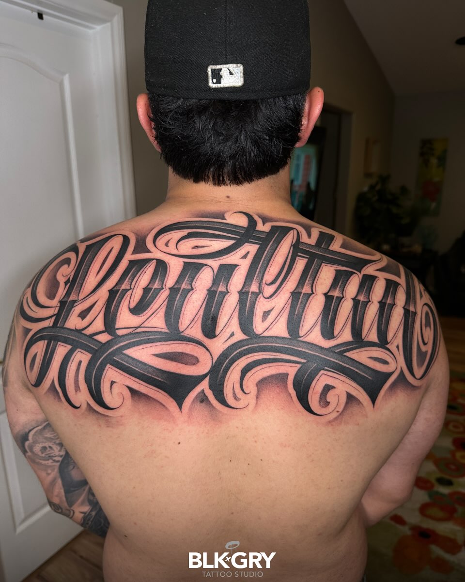 Tattoo by @angelstat2 — lettering_script