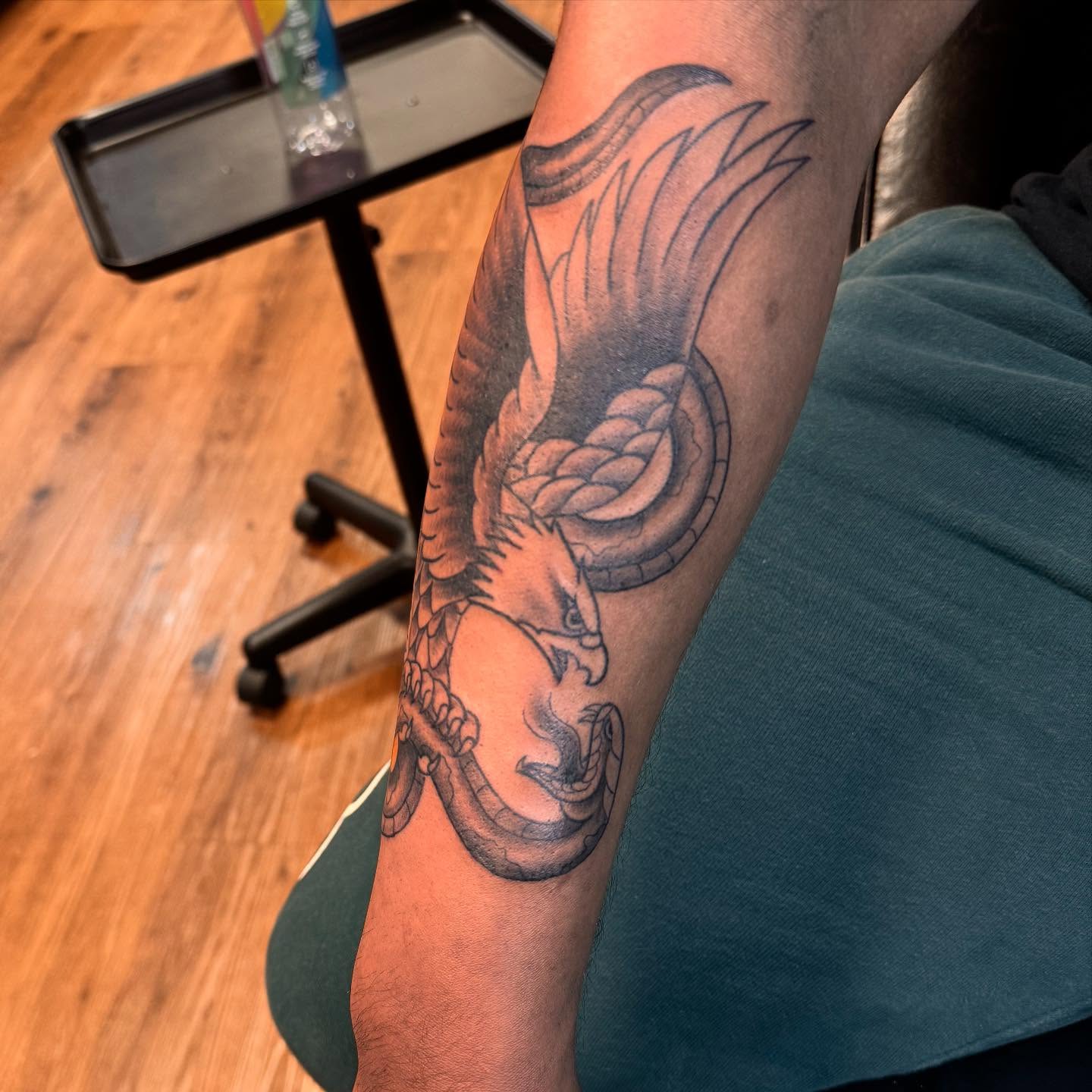 Tattoo by @meme_tattoos — black_and_grey
