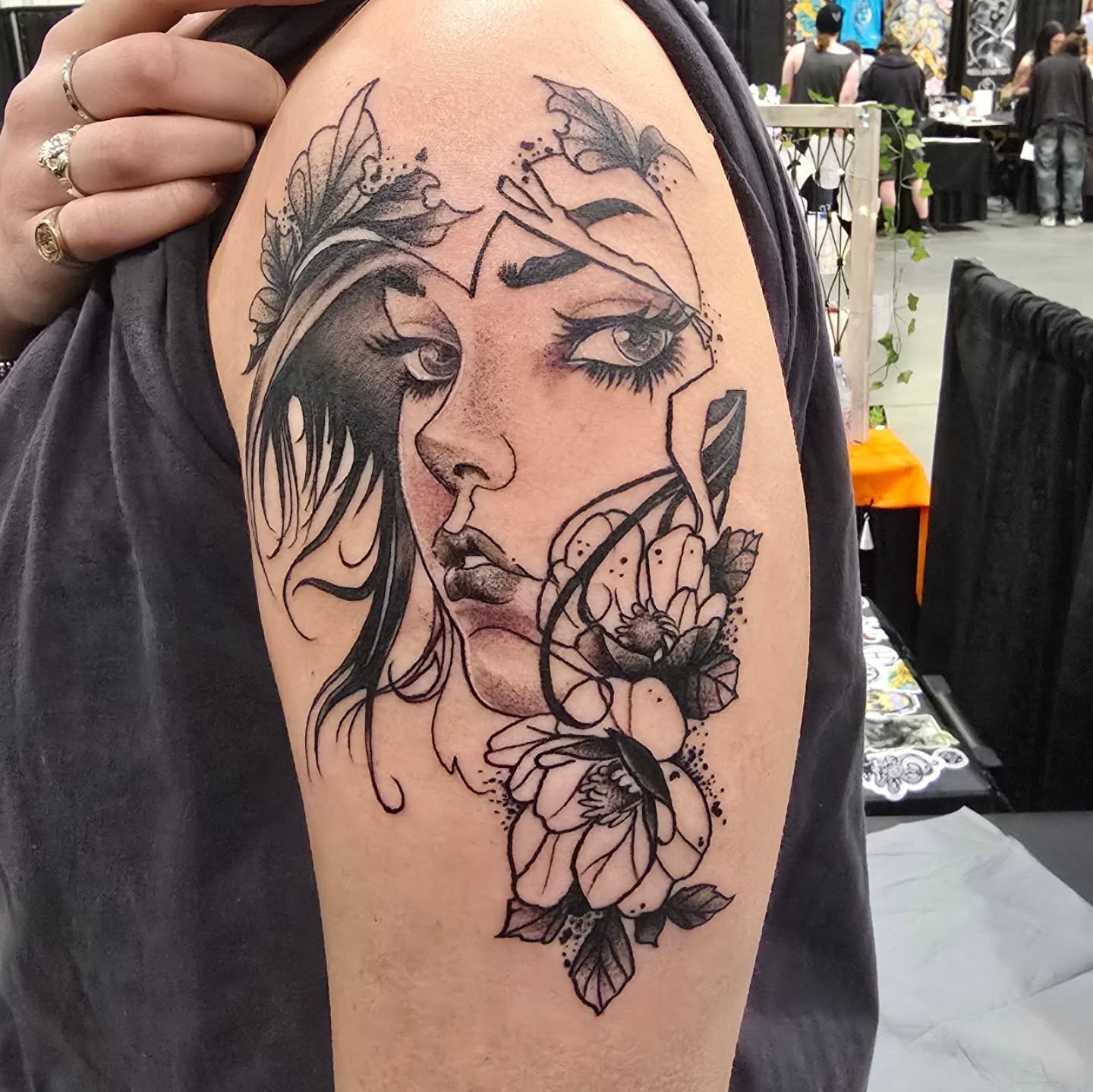 Tattoo by @cre8tionsink — black_and_grey, realism