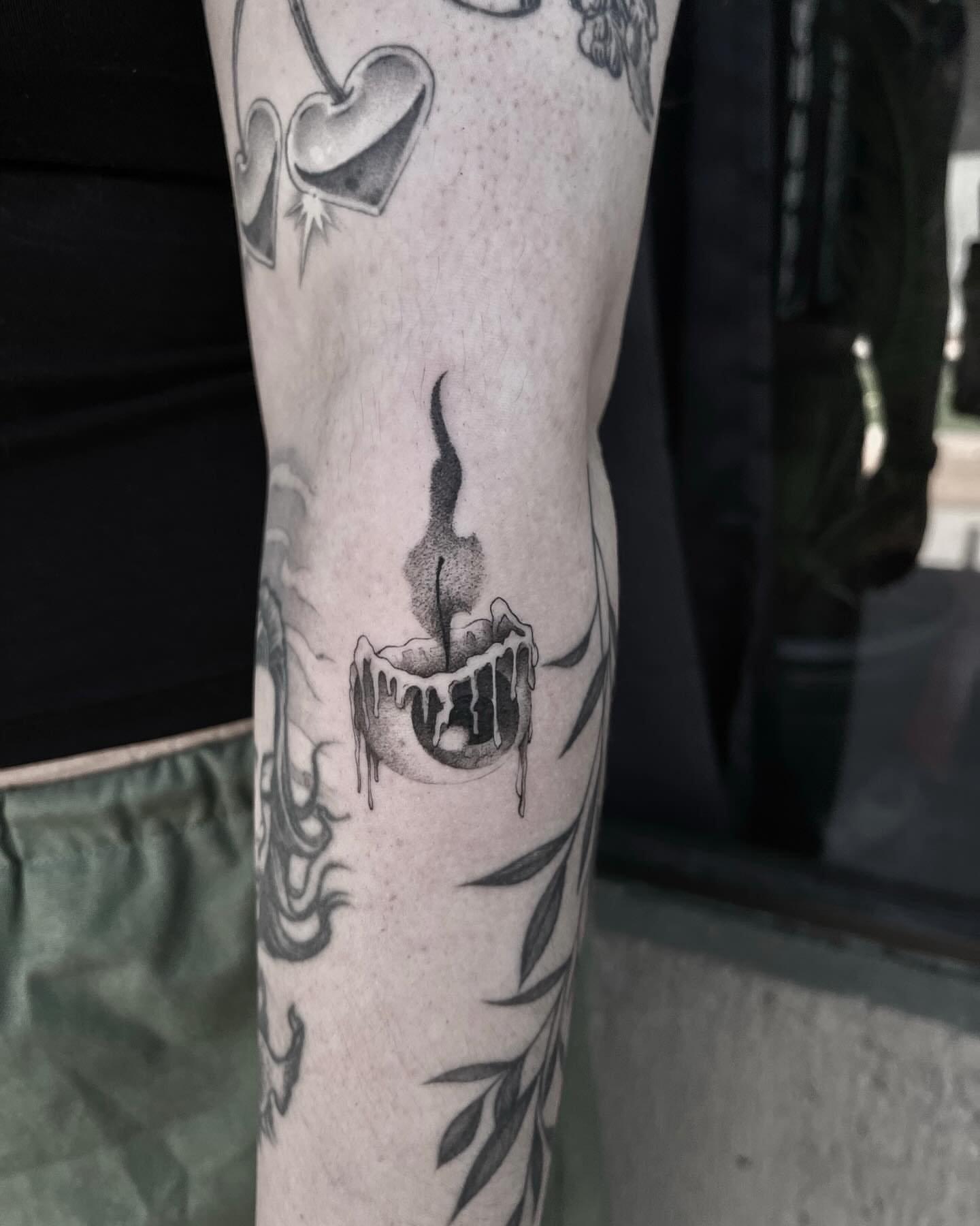 Tattoo by @hellishxtattoos โ dotwork, black_and_grey