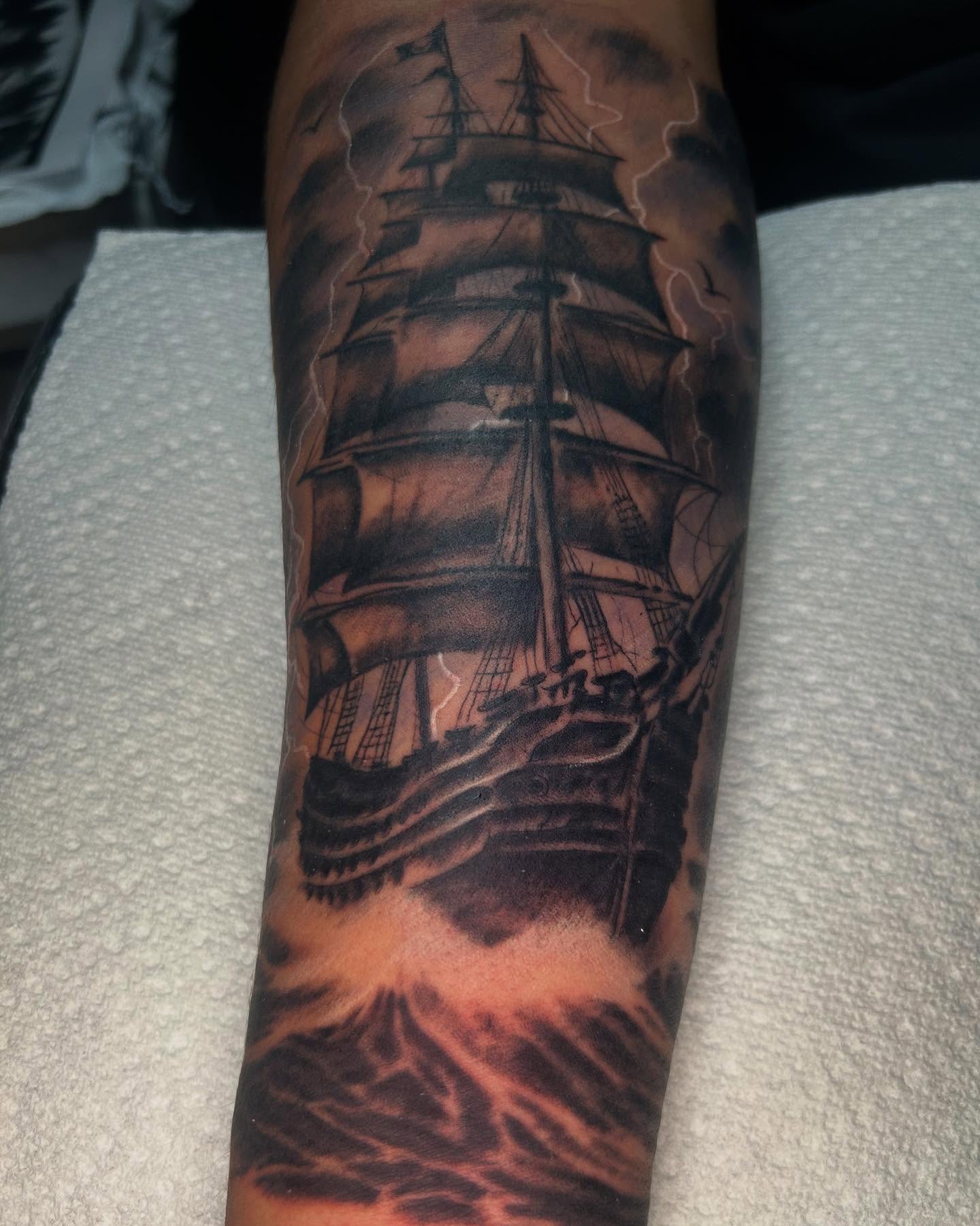 Tattoo by @alchemist_tattoo_shop — black_and_grey, realism