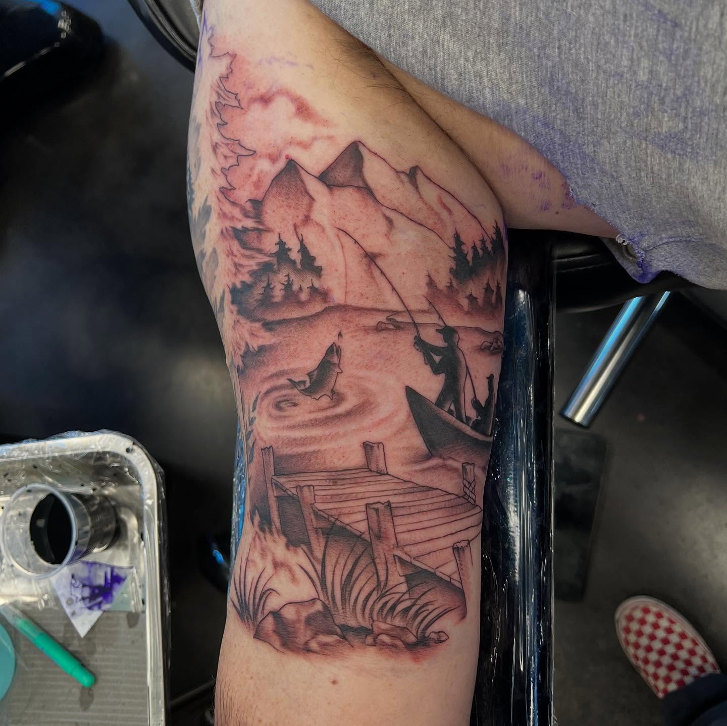 Tattoo by @lyndsink — realism, black_and_grey