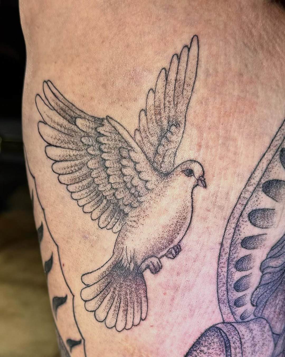 Tattoo by @gabsborderlinetats โ dotwork, black_and_grey