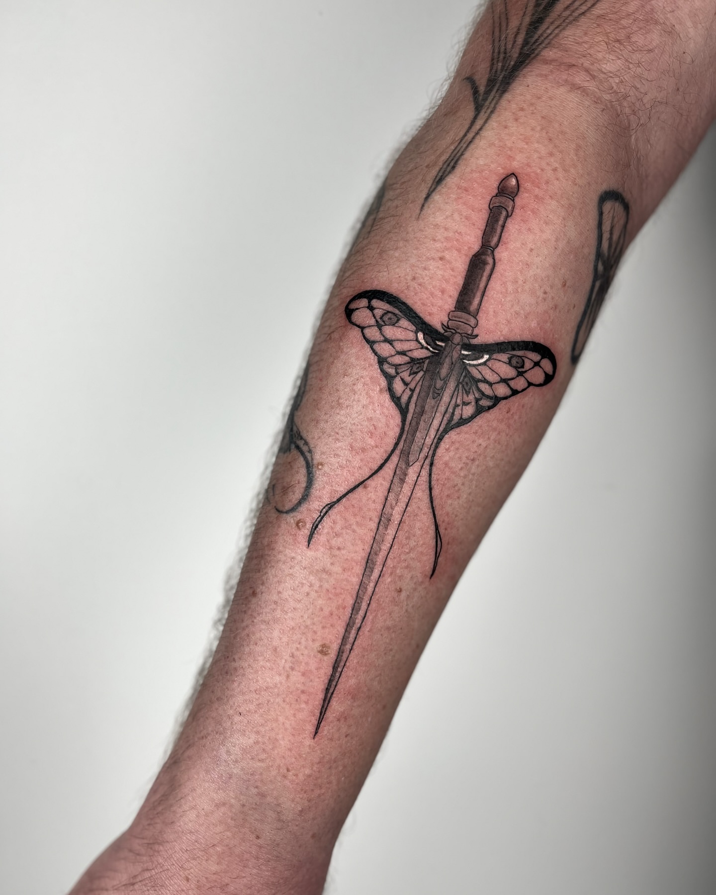 Tattoo by @pls_tnx — black_and_grey, realism