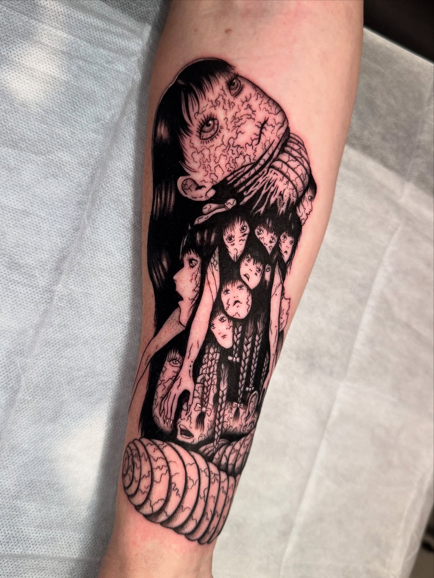 Tattoo by @hackytats — anime, dark_realism