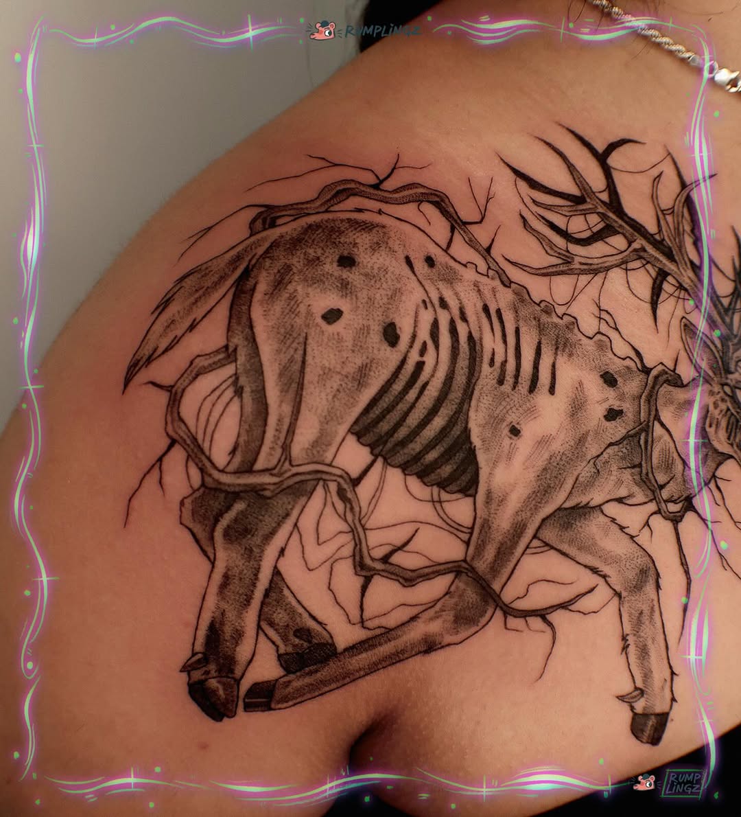 Tattoo by @rumplingz โ dark_realism, black_and_grey