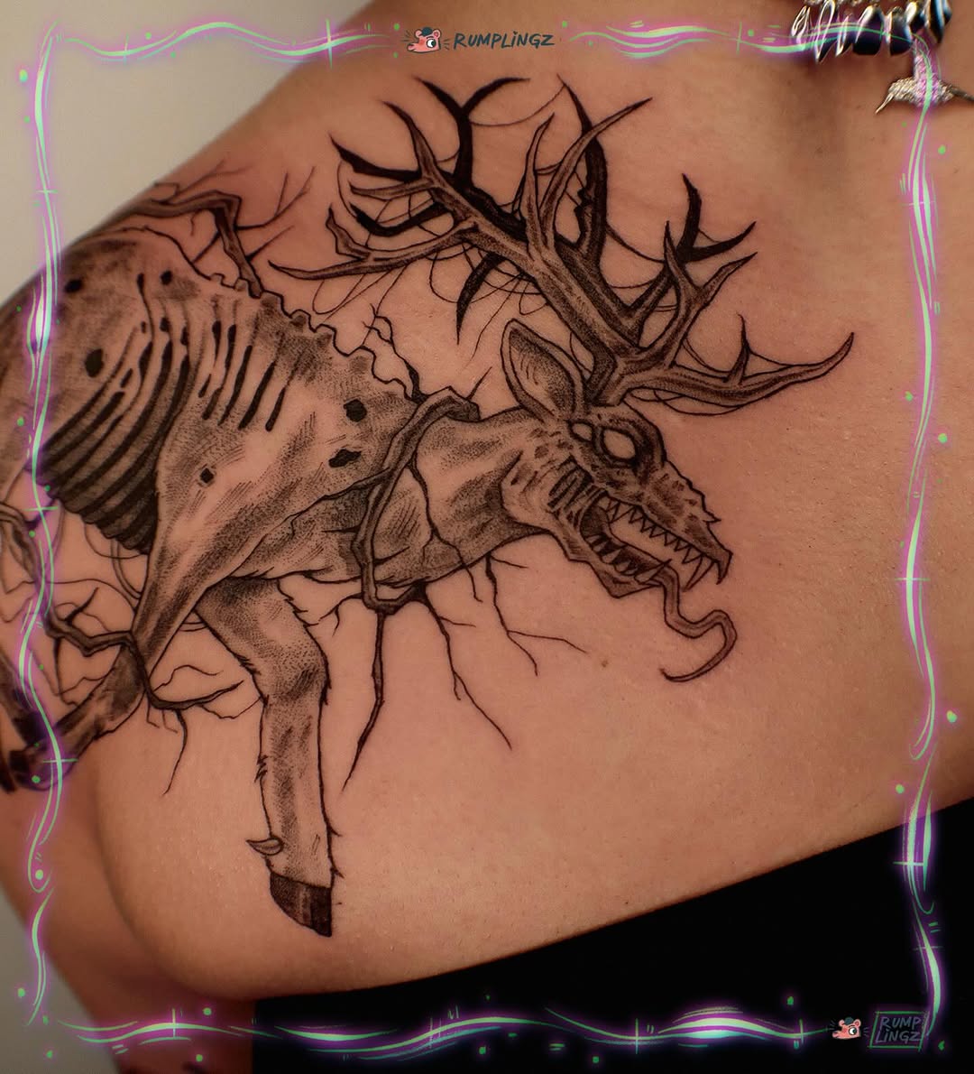 Tattoo by @rumplingz โ dark_realism, black_and_grey